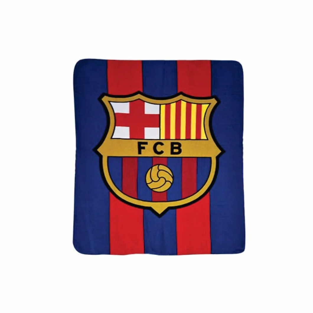 Manta Polar Blaugrana” con el Escudo del Fútbol Club Barcelona – 120 x 150 cm | Tejido Suave y Cálido en Poliéster | Manta para Fans del Barça | Ideal para Sofá, Cama o Viaje