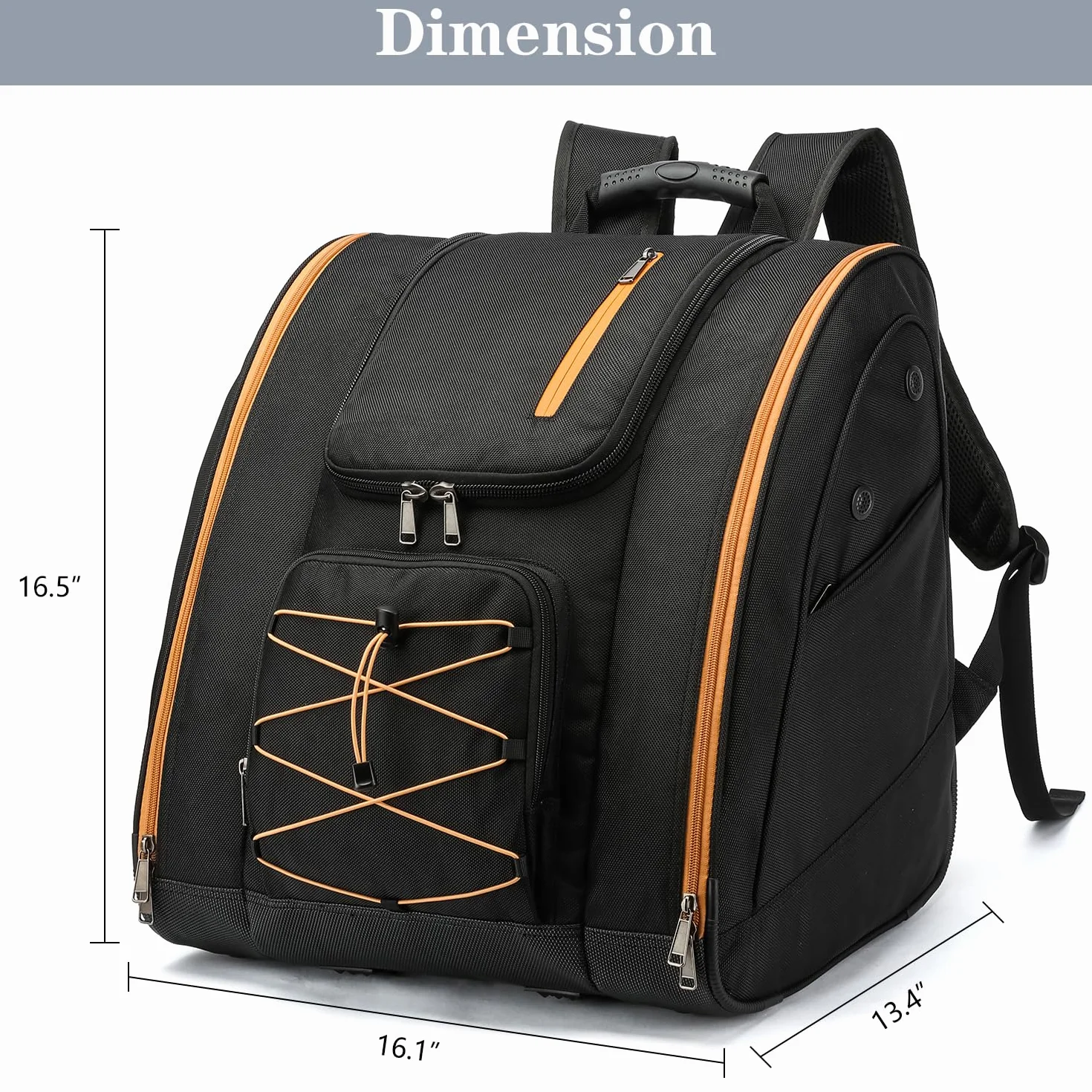 Mochila para botas de esquí 50 L, bolsa de snowboard, viaje, equipo de esquí y accesorios