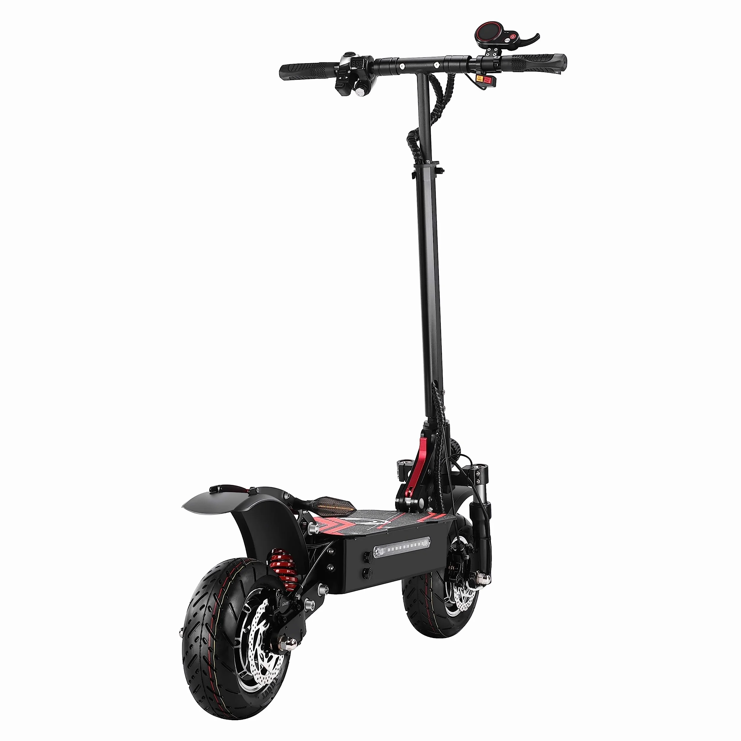 HWWH P7 Patinete Electrico Adultos Ligero Plegable Scooter Eléctrico Adolescentes Mujeres Barato 10 Pulgadas Bimotor Doble Suspensión 52 V/19 AH Batería de Litio 200 kg de Carga