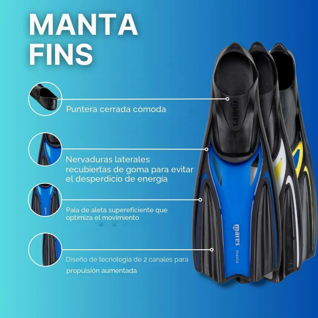 Mares Manta, Aletas Unisex Adulto