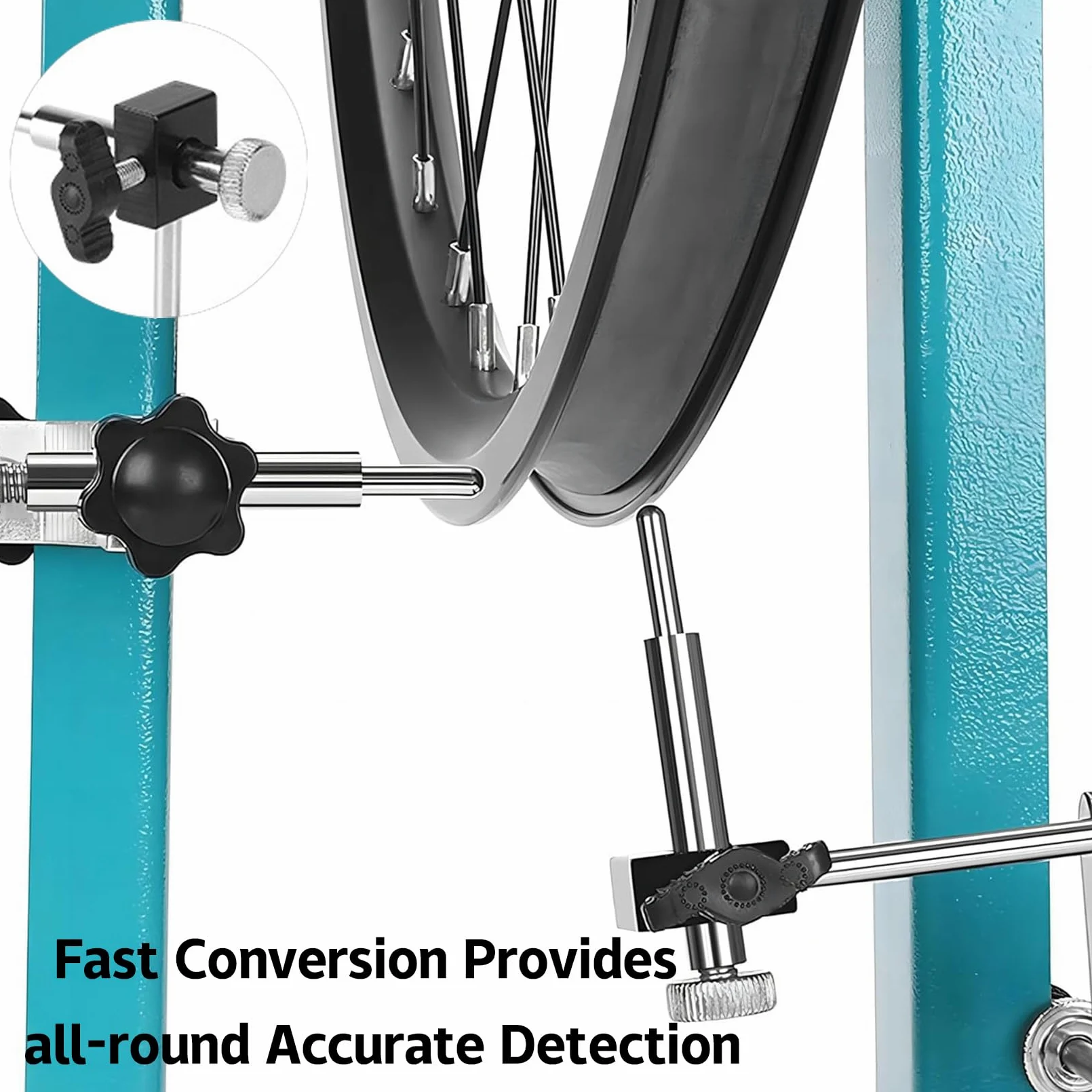 Soporte De Alineación Ruedas Bicicleta para 16 A 29 Pulgadas [Ancho 90 Mm-150 Mm] Calibración Mantenimiento Herramienta Soporte Reparación Llantas MTB Road