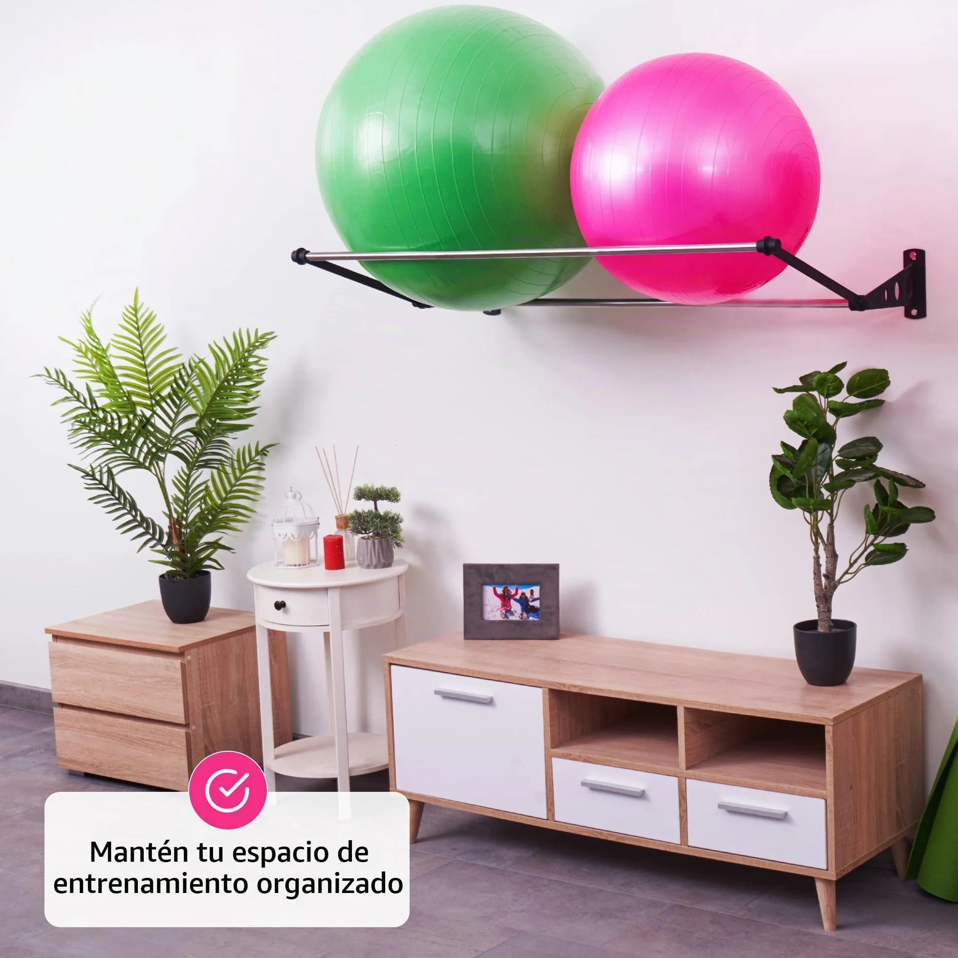 Soporte De Pared Para Pelotas De Ejercicio | Colgador De Pelotas | Para Pelotas De Yoga, Pelotas De Fitness | Soporte Pelotas Pilates Pared | Soporte Balon Futbol | Soporte Balon de Pilates
