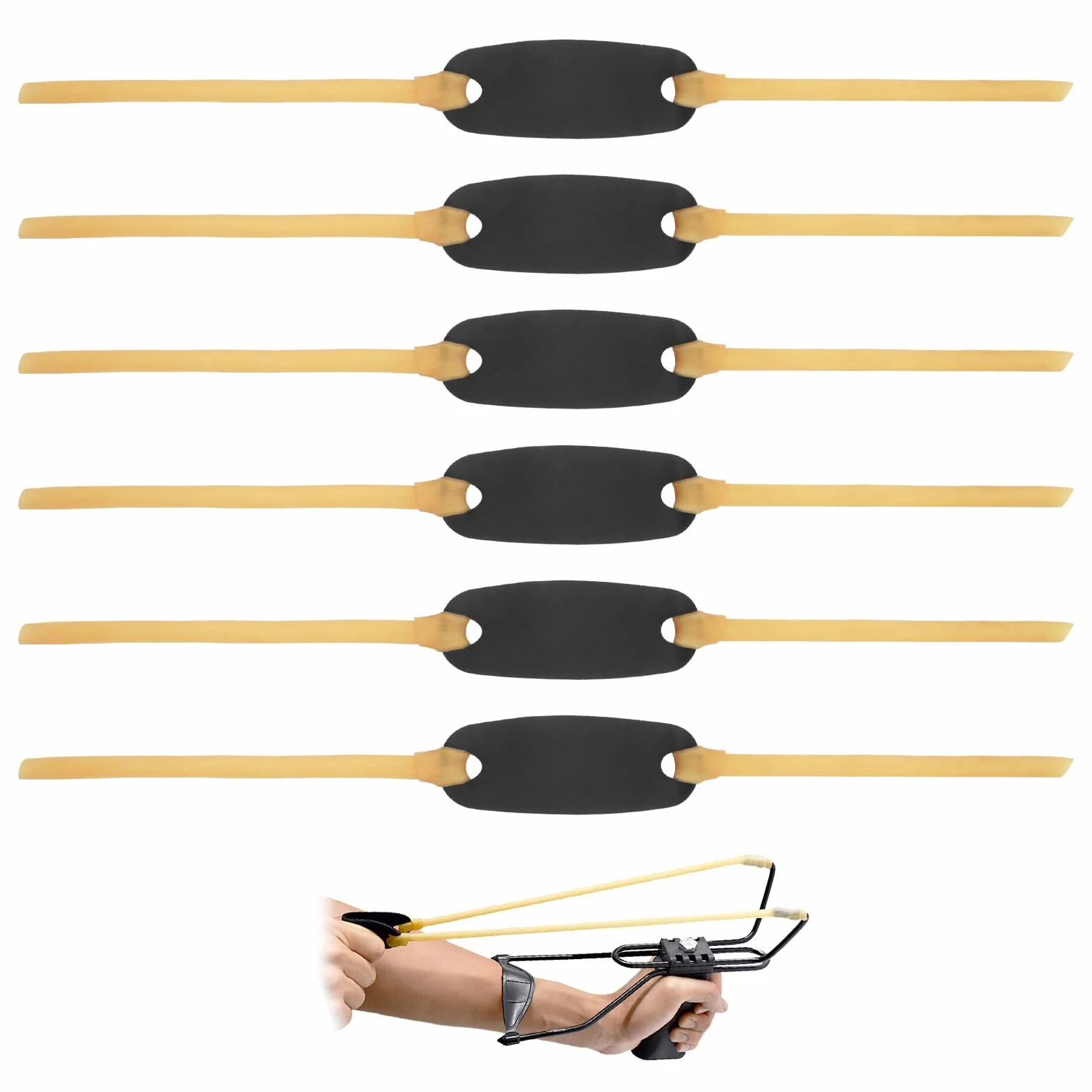 Elásticos para tirachinas 6 piezas elásticas de repuesto de goma profesional SRLWMYI bandas de goma repuesto para tirachinas profesional de tiro adultos, para caza, pesca, tiro, entretenimiento