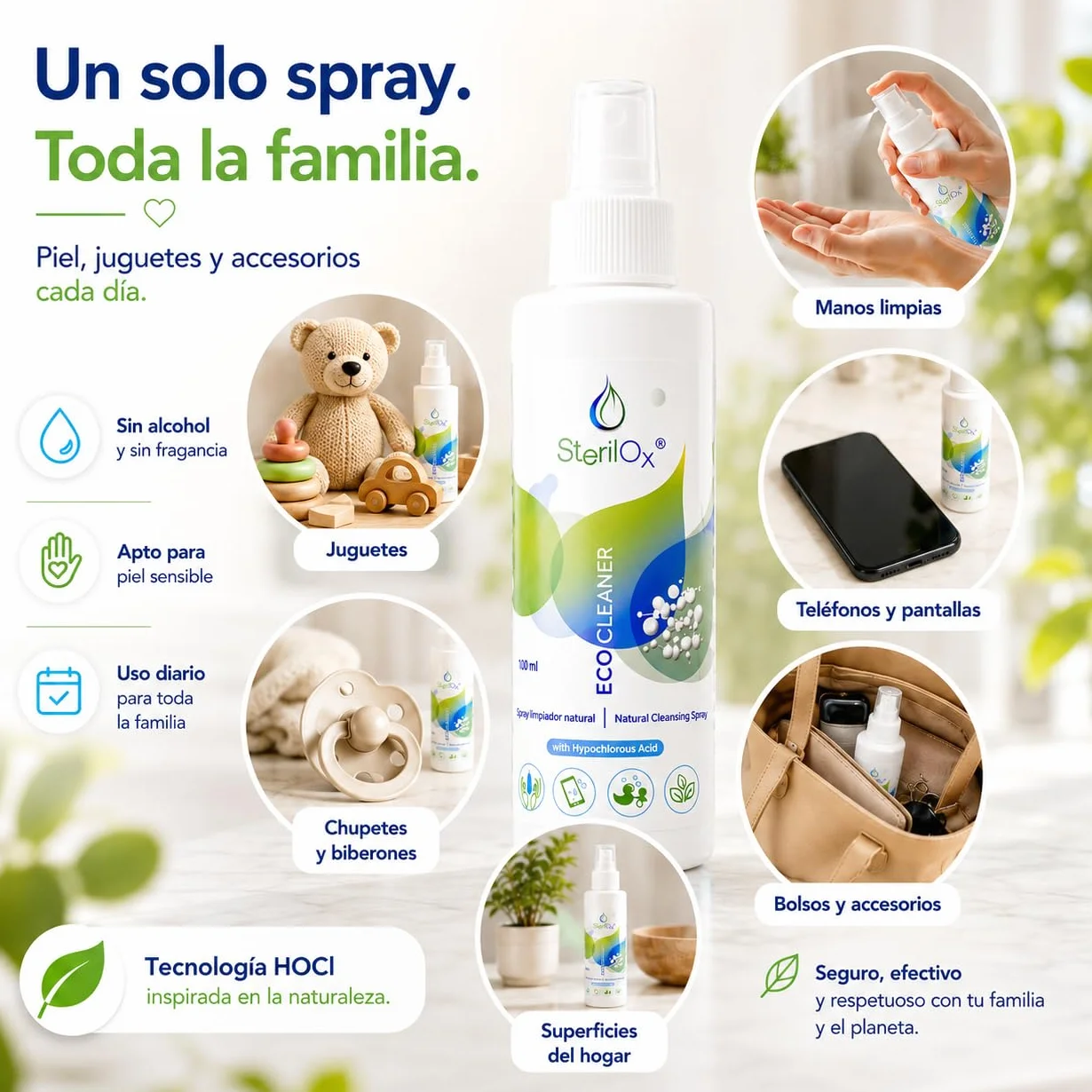 Spray Natural para la Piel con Ácido Hipocloroso 100 ml