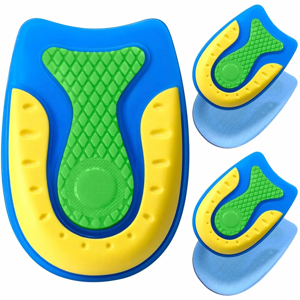 Taloneras de Silicona para Zapatos Aliviar el Dolor Reducir Golpes Plantilla Gel Talón Transpirables Talla L (40-46)