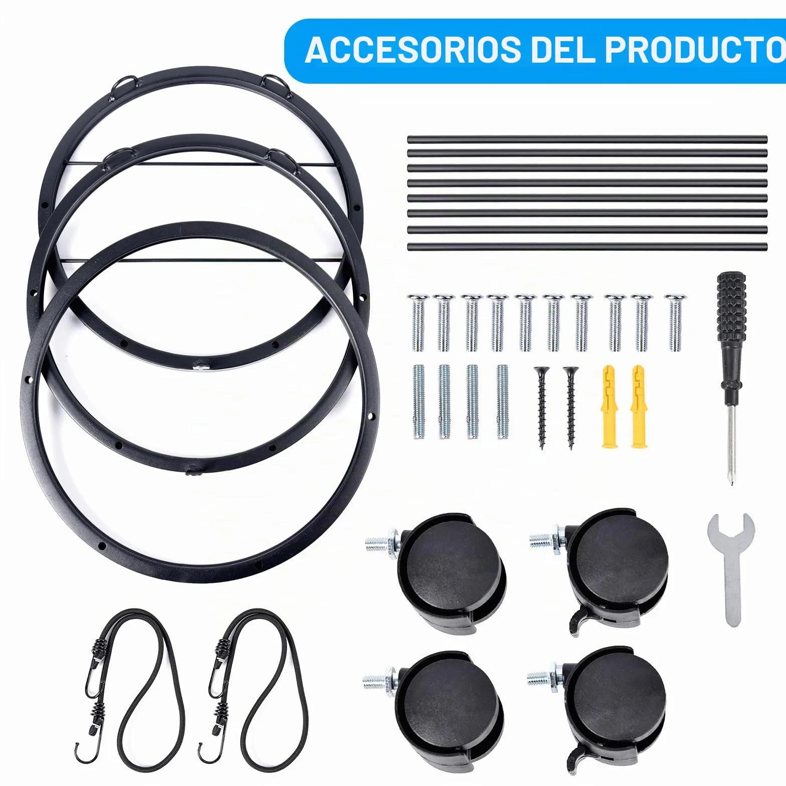 Rack Vertical de balones de 2 Niveles con Ruedas, Estante de Almacenamiento de balones Deportivos, Organizador de Almacenamiento de balones Deportivos para Garaje Que Ahorra Espacio