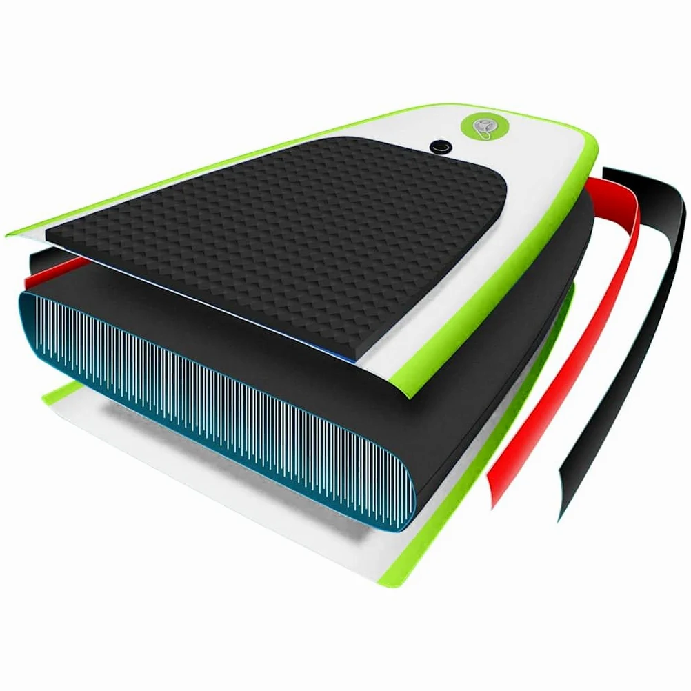 Juego de Tabla de Paddle Surf Hinchable Verde y,Deportes,Actividades al Aire Libre,Deportes acuáticos y navegación Deportiva,Surf,Paddleboards,11.8kg-92732