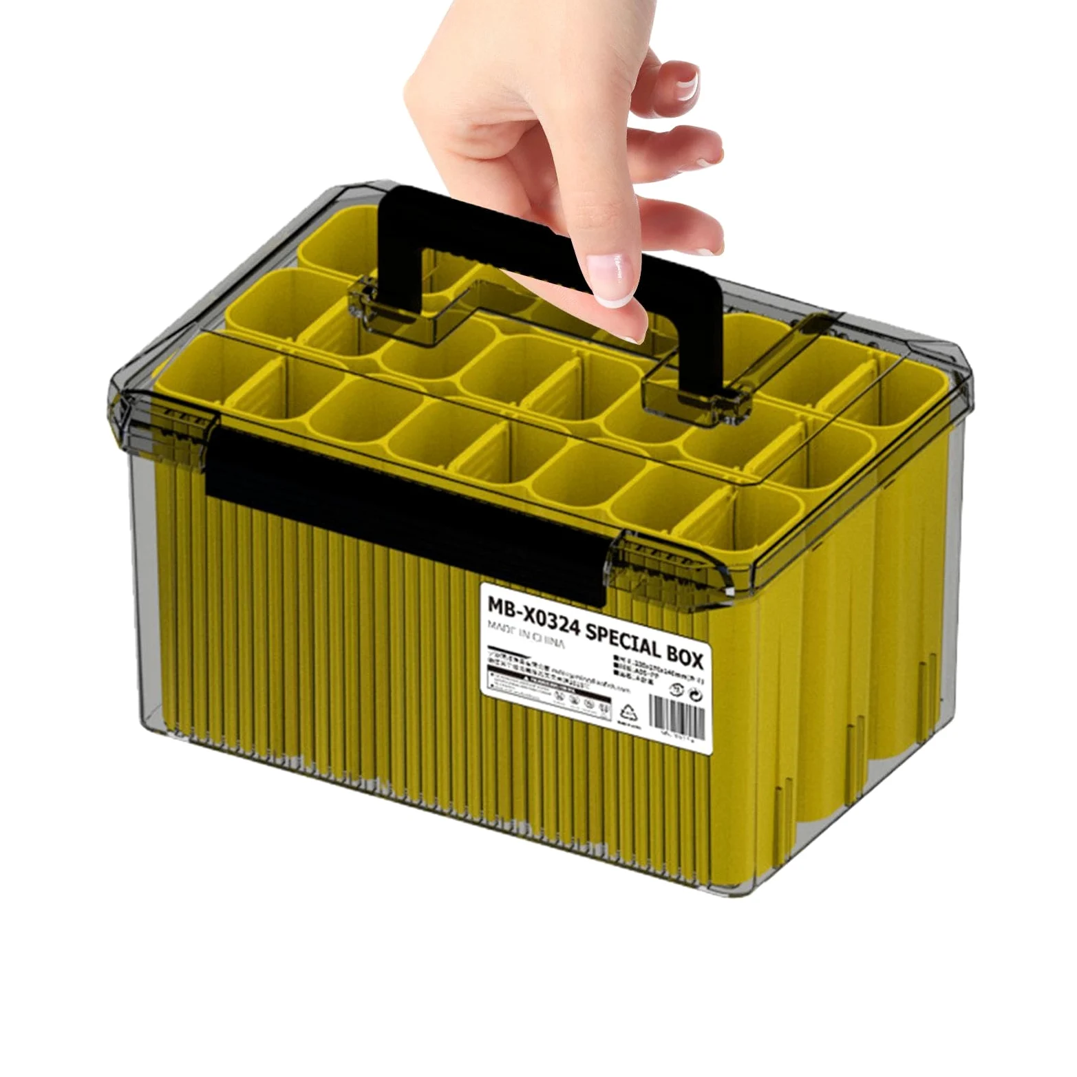 Caja de equipo de impermeable, caja de aparejos de impermeable, asiento y correas acolchados, caja de aparejos de señuelo de , bandejas de almacenamiento de aparejos de , cajas | impermeable para aparejos de pesca Para Cebos, Anzuelos, Crankbaits, Cuchara