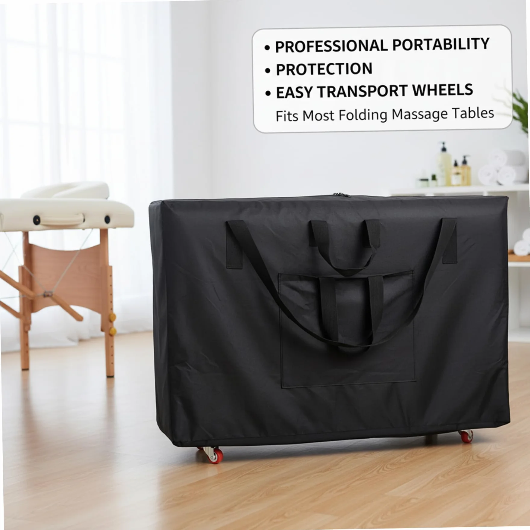Bolsa de Transporte para Mesa de Masaje 36.6x28.7x7.9in con Ruedas Oxford