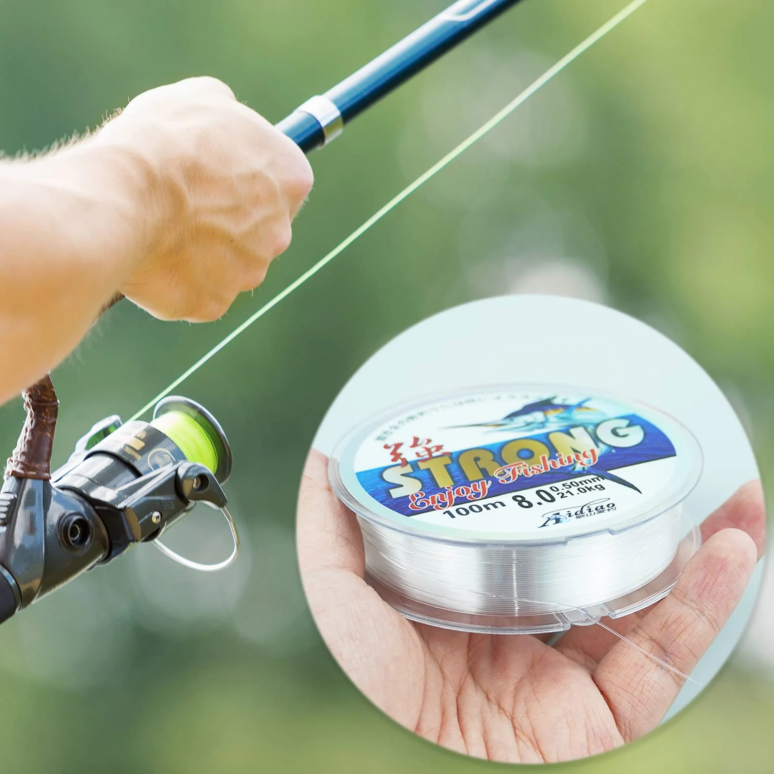 100 metros de línea de pesca, sedal de pesca, hilo de pescar, monofilamento de 0,5 mm, hilo de pesca de nailon transparente, alambre de tensión fuerte, línea de pesca, para fabricación joyas, pesca