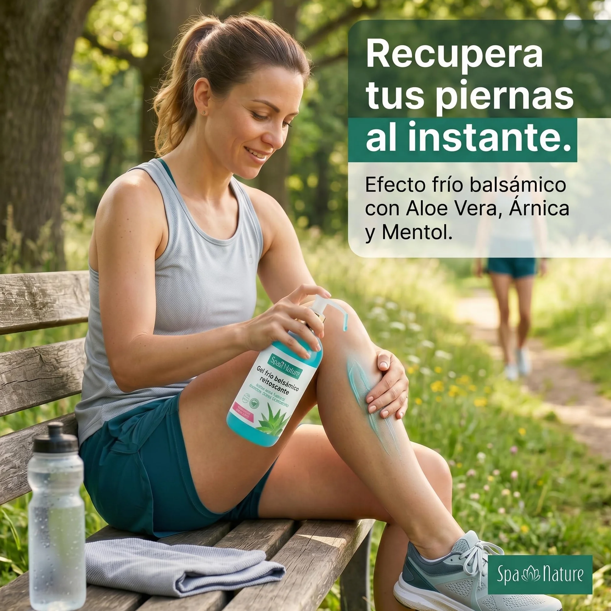 Crema Gel Frío Piernas Cansadas con Aloe Vera 250ml - Efecto Calmante, Hidratante, Antiinflamatorio, Absorción Rápida, Vegano