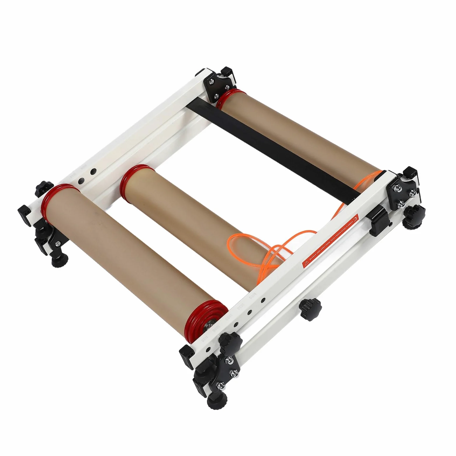aqxreight Rodillos de Bicicleta para Entrenamiento de Ciclismo en Interiores Plataforma de Conducción de Aleación de Aluminio y ABS con Soporte de Rueda Delantera, Pedales Antideslizantes, Rodillos