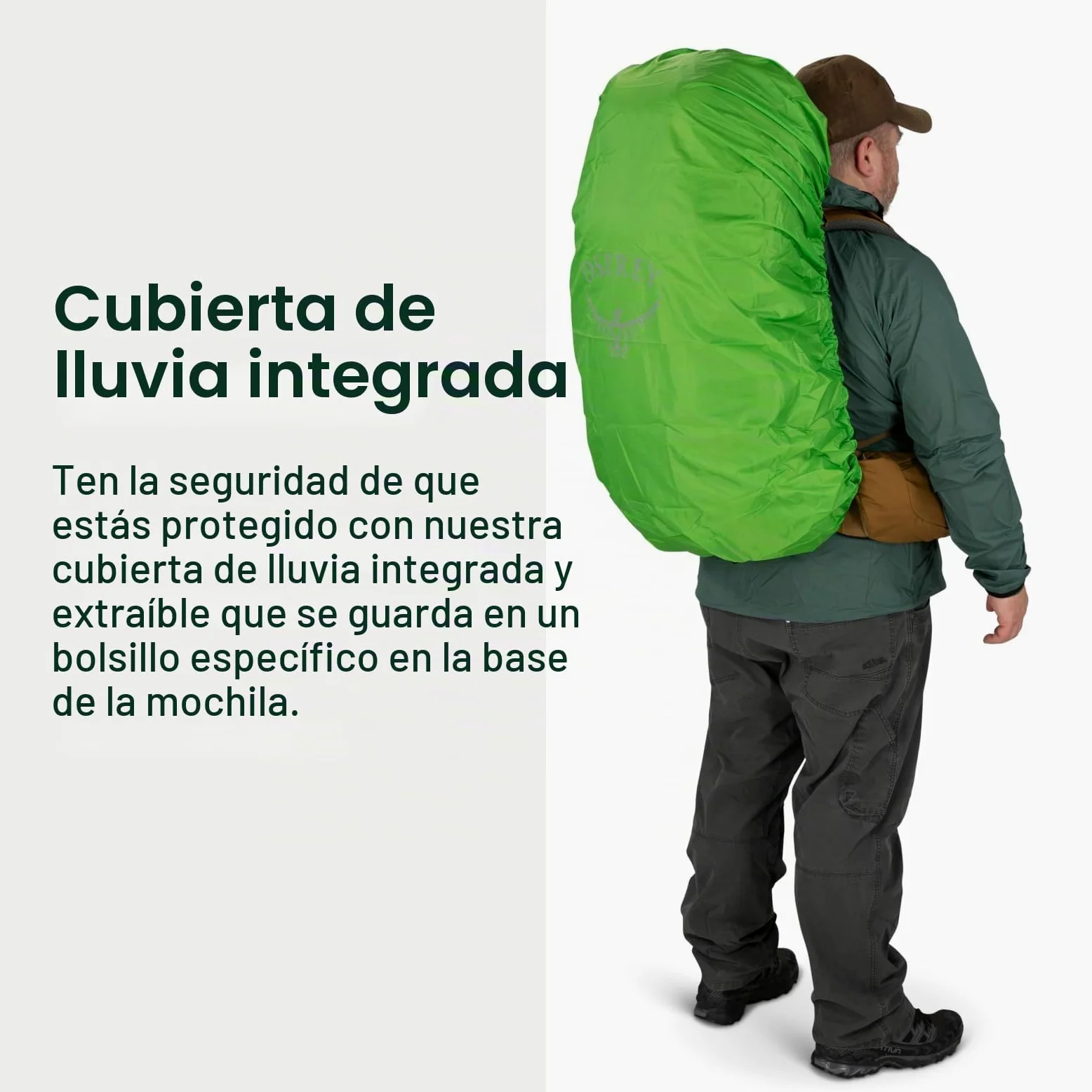Osprey Rook Hombre Mochila, 50L, Histosol Brown/Rhino Grey, O/S