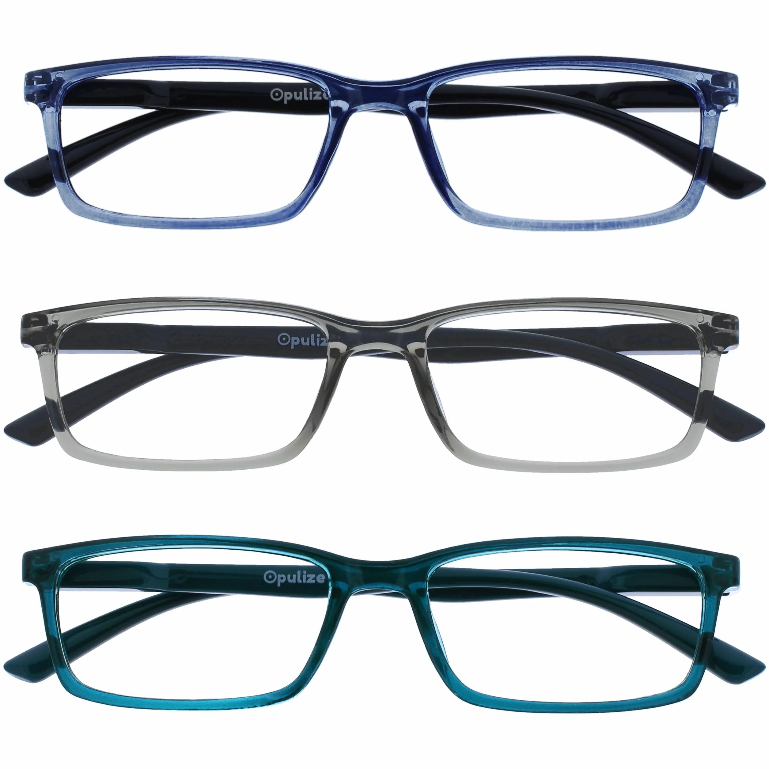OPULIZE Gafas Lectura Filtro Luz Azul x3 +2.50 Antirreflejante Bisagras de Resorte