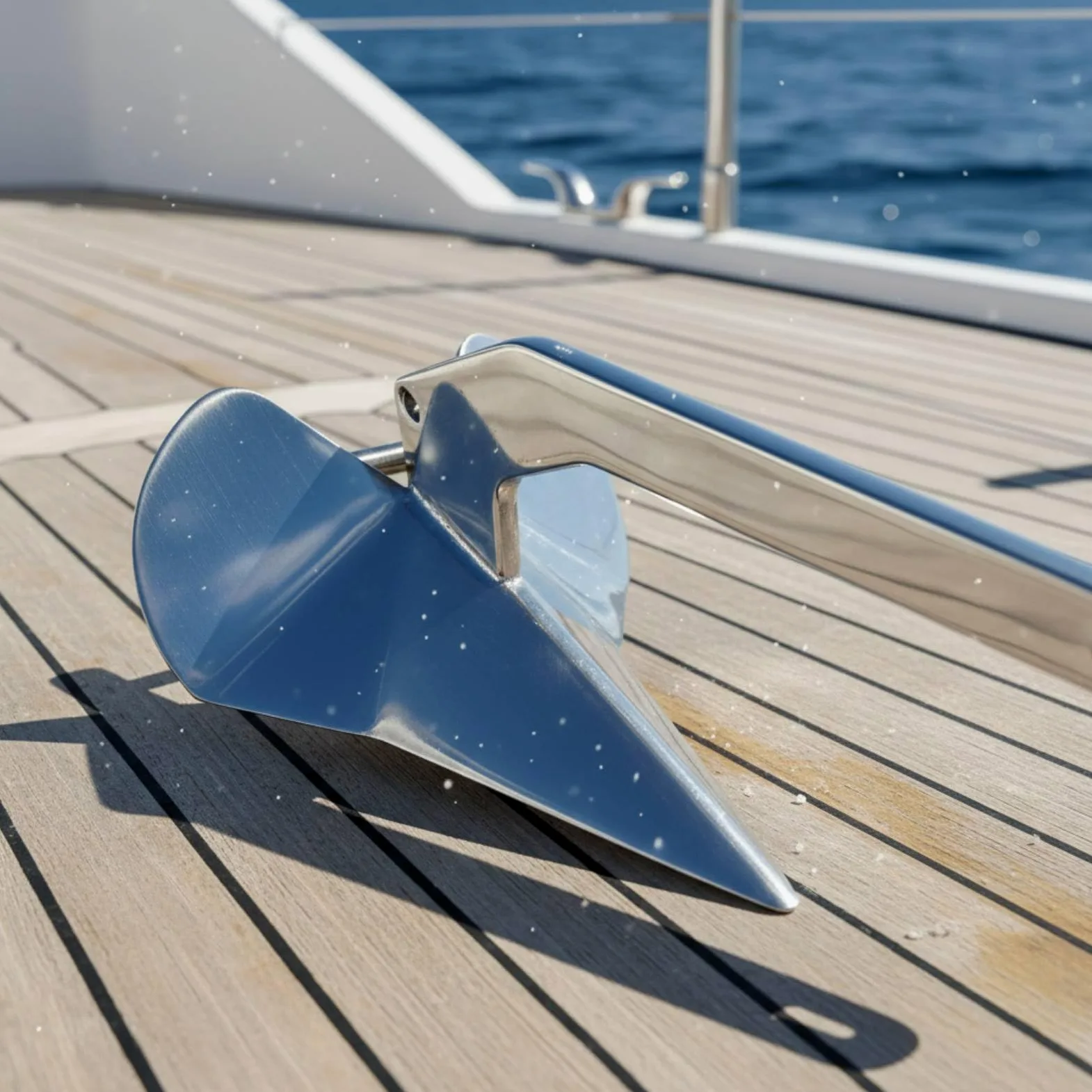 Ancla Marina Fabricada en Acero Inoxidable 316 Estructura Triangular para Fijación Rápida y Alta Estabilidad Adecuada para Embarcaciones en Muelle Navegación Veleros, 3 Kg
