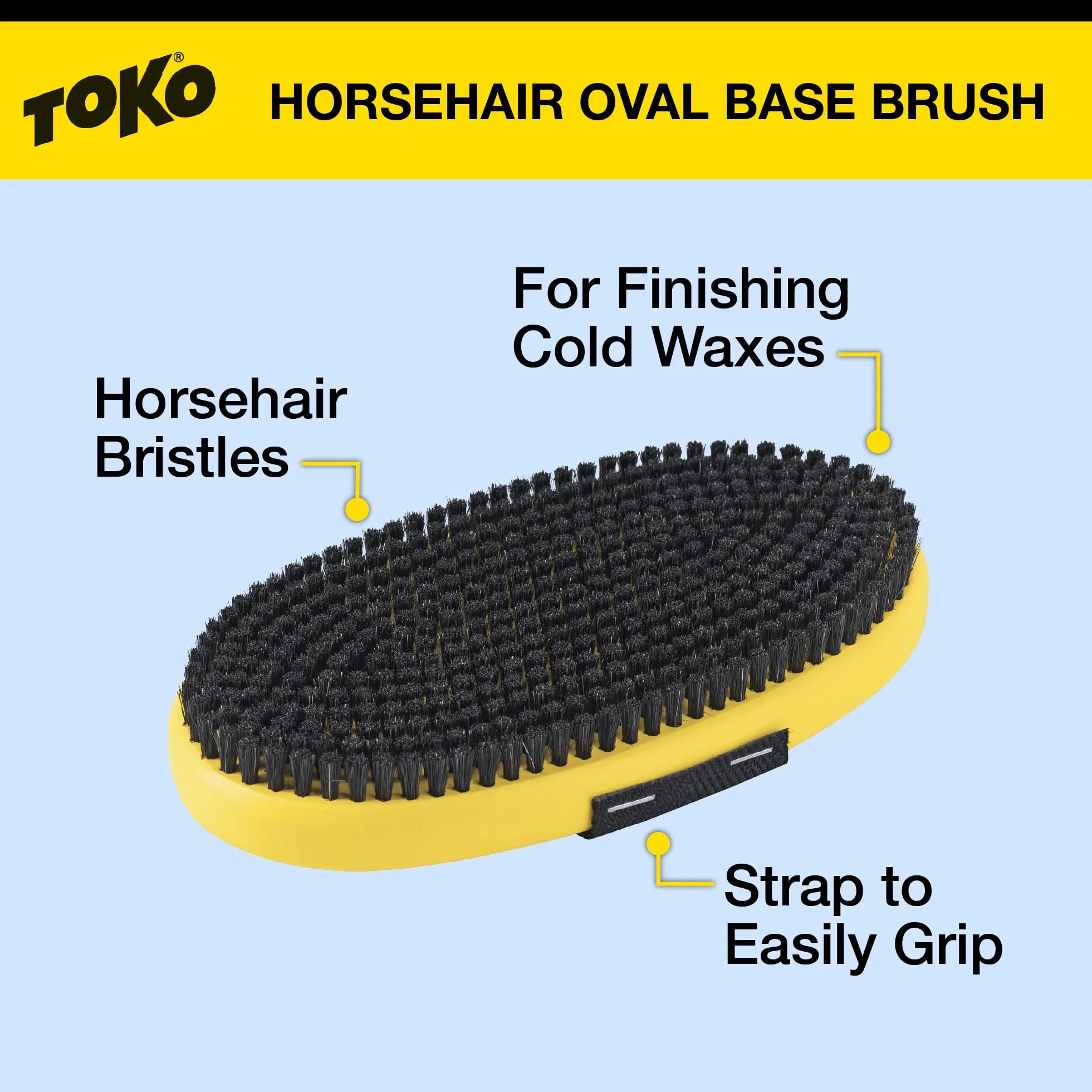 TOKO Base Brush Oval Horsehair with Strap Color 0