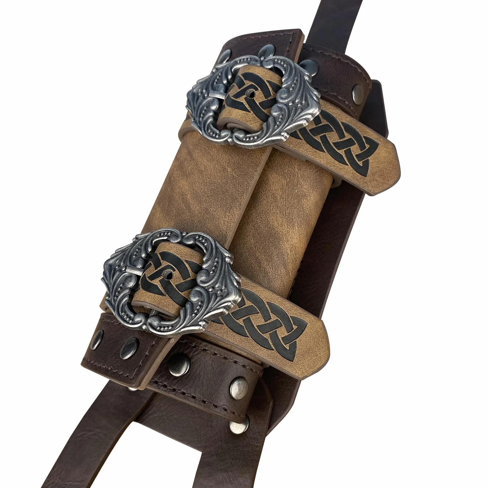 HiiFeuer Espada medieval de piel sintética, Funda de espada ajustable Vintage, Funda Espada Espalda Edad Media