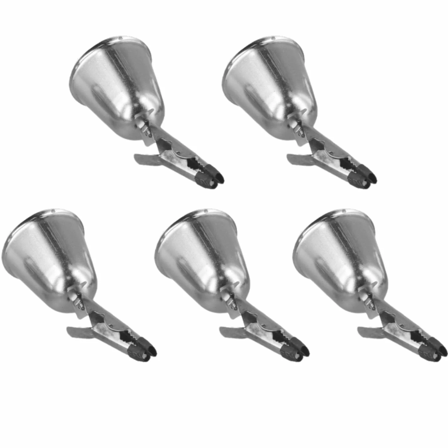 5 campanas de alarma de mordida de pesca, clips de metal para caña, ideal para pesca nocturna con alertas de sonido fuerte (pequeño)