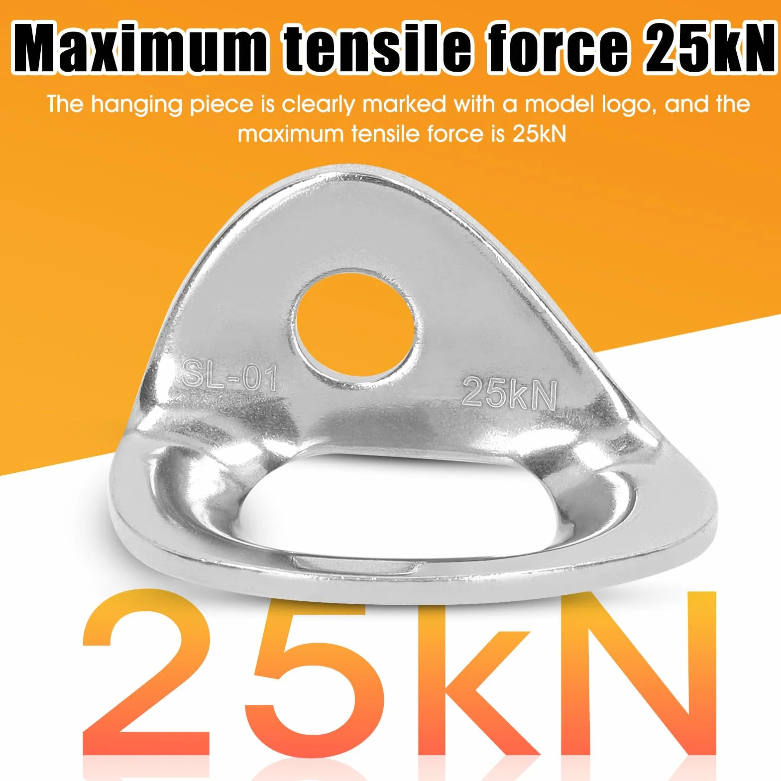 Yosoo Health Gear Pernos de Anclaje para Escalada, Acero Inoxidable 316, 10 Piezas, para Rappel, Trabajos Aéreos, Instalación de Hamacas