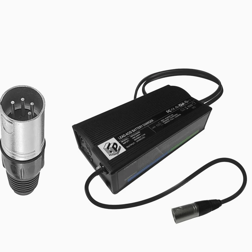 Powatechnic Cargador de gel AGM de plomo ácido para scooter Rascal, Mega Lite, Liteway 8, 24 V, 7 A, 4 pines, HP0240WB, PF2406T, movilidad eléctrica, batería, DT02058, DT04087