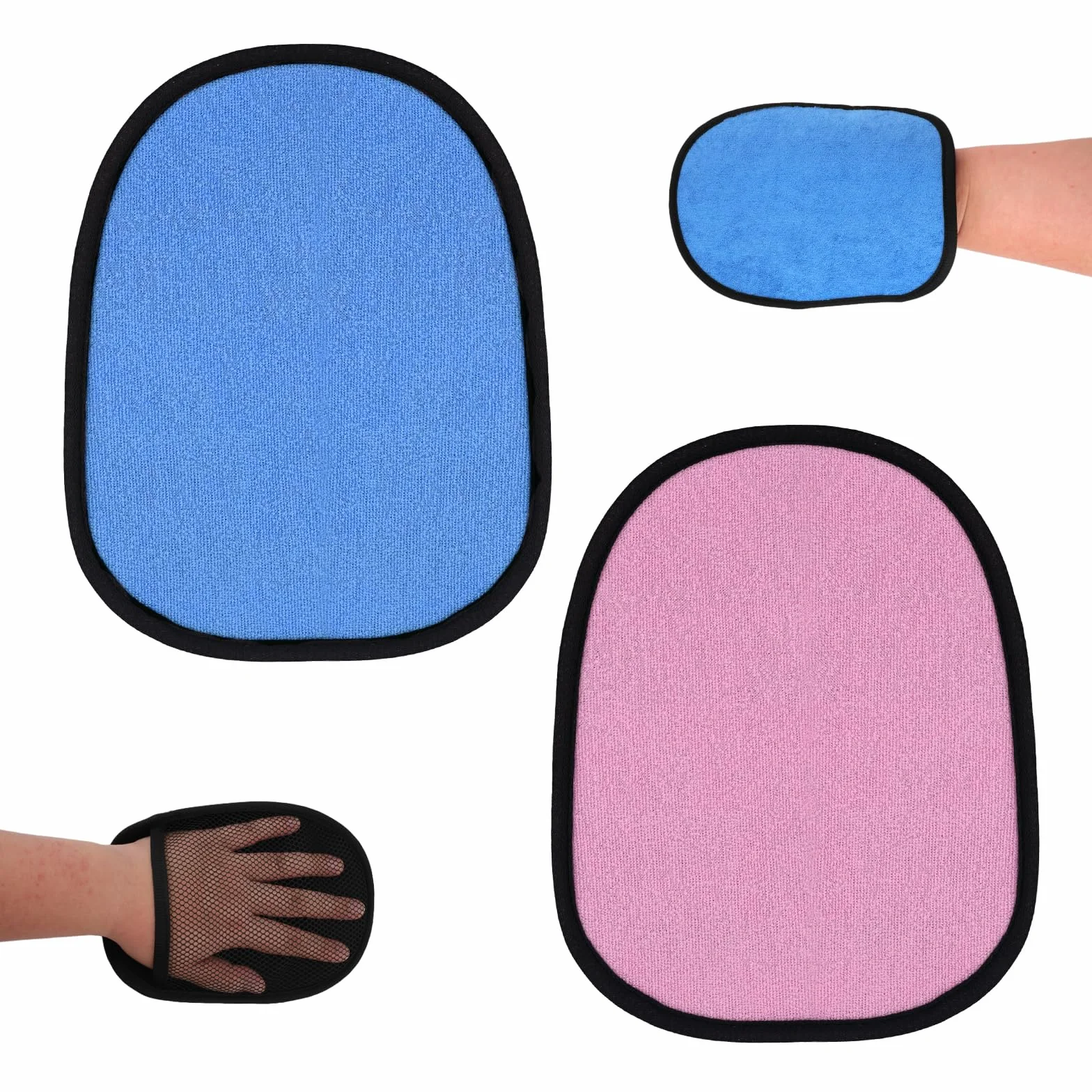 2uds Guantes Arena, Guante para Quitar Arena Transpirable Sand Wipe Off Mitt Limpia la Piel de Los Niños para Voleibol de Playa Actividades Acuáticas Recreación en el Océano