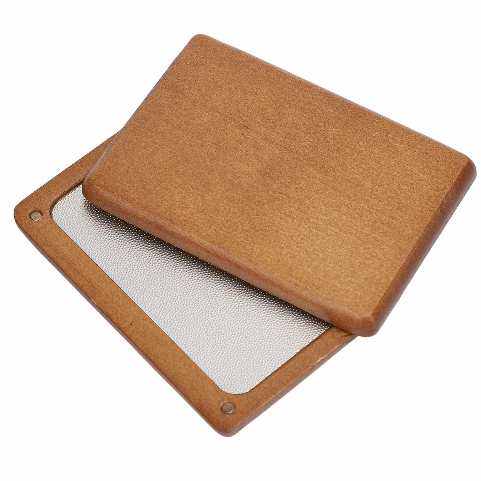 RiToEasysports Lijadora de Punta para Taco de Billar, Cuchillas de Lijado Profesionales de Acero Inoxidable con Carcasa de Madera para Accesorios de Taco de Billar y Equipo de Palo