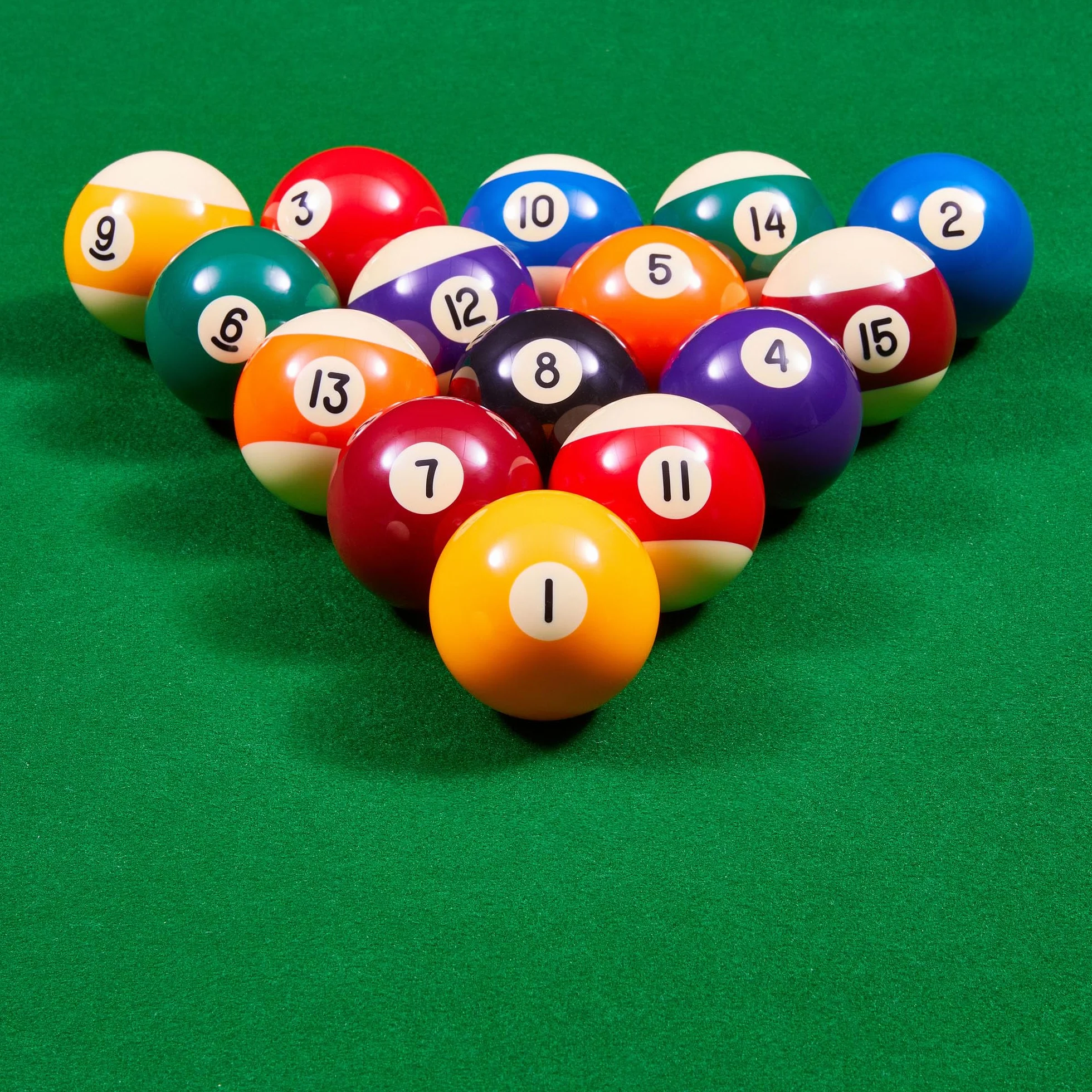 PowerGlide 16 Ball Pool Billiards Set Spots and Stripes Tournament 2 1/4'' Full Size Boxed
