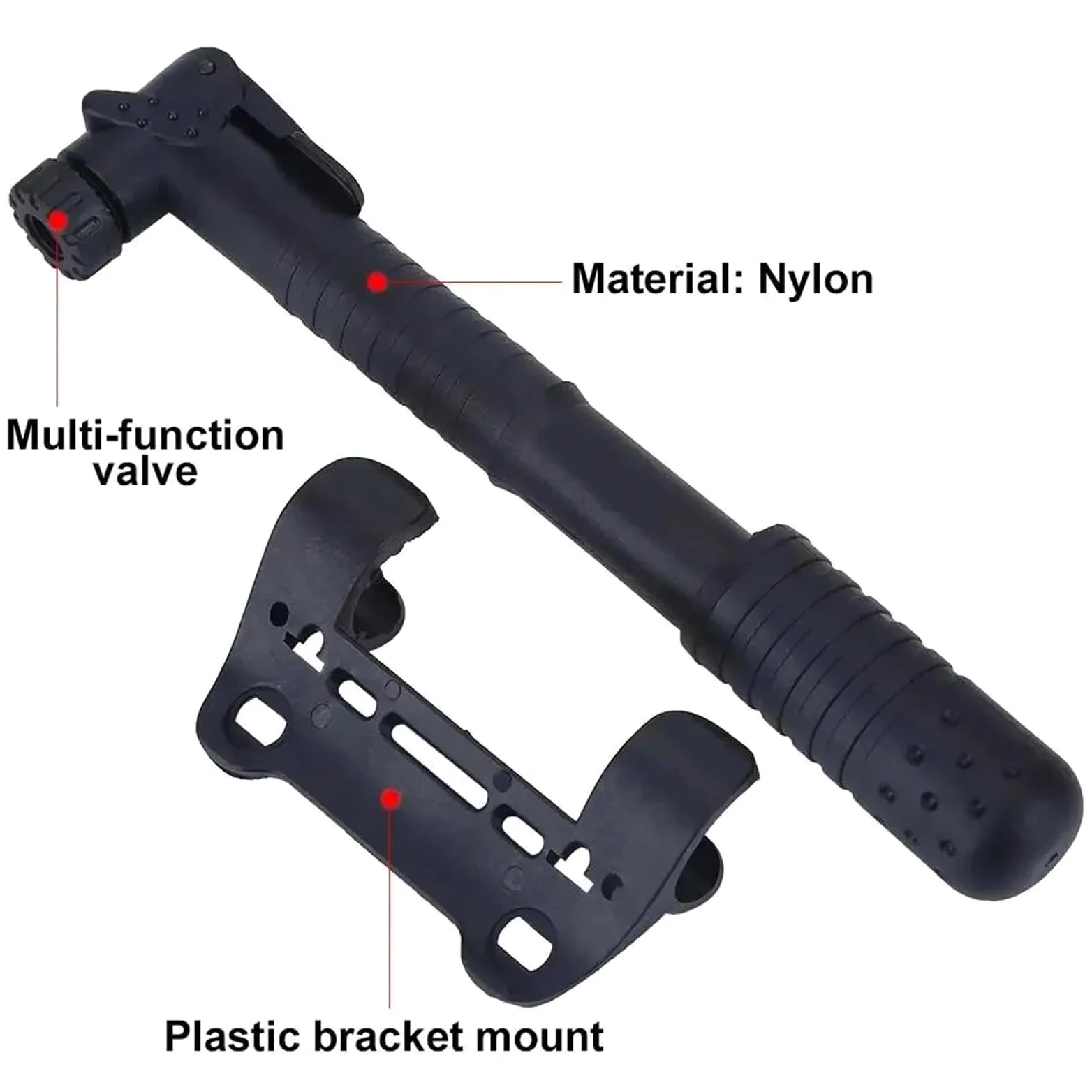Mini Bomba portátil for Bicicleta, Inflador de neumáticos Ligero for válvulas Bicicletas montaña, Accesorios Esenciales for para neumáticos de Bicicleta, Pelotas e hinchables