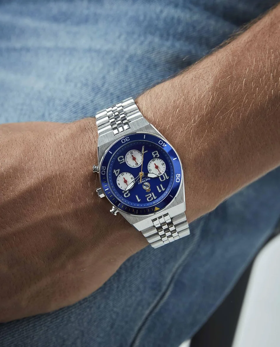 Viceroy Reloj Oficial Real Madrid para Mujer - Licencia Oficial - 37 mm - Esfera Azul - Resistente al Agua 10 ATM - Talla Cadete - Movimiento de Cuarzo – 41156-35