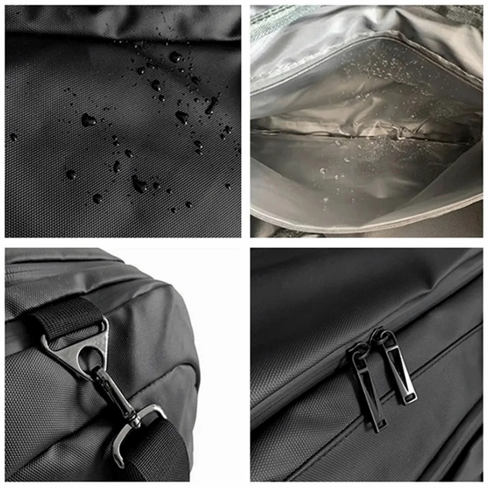 Bolsa De Gimnasio Bolso Grande for Fitness, Bolso Deportivo for Hombre y Mujer, Zapatos húmedos Secos, Bolsillo, Bandolera, natación, Yoga, Gimnasio, Mochila de Viaje(Black L)