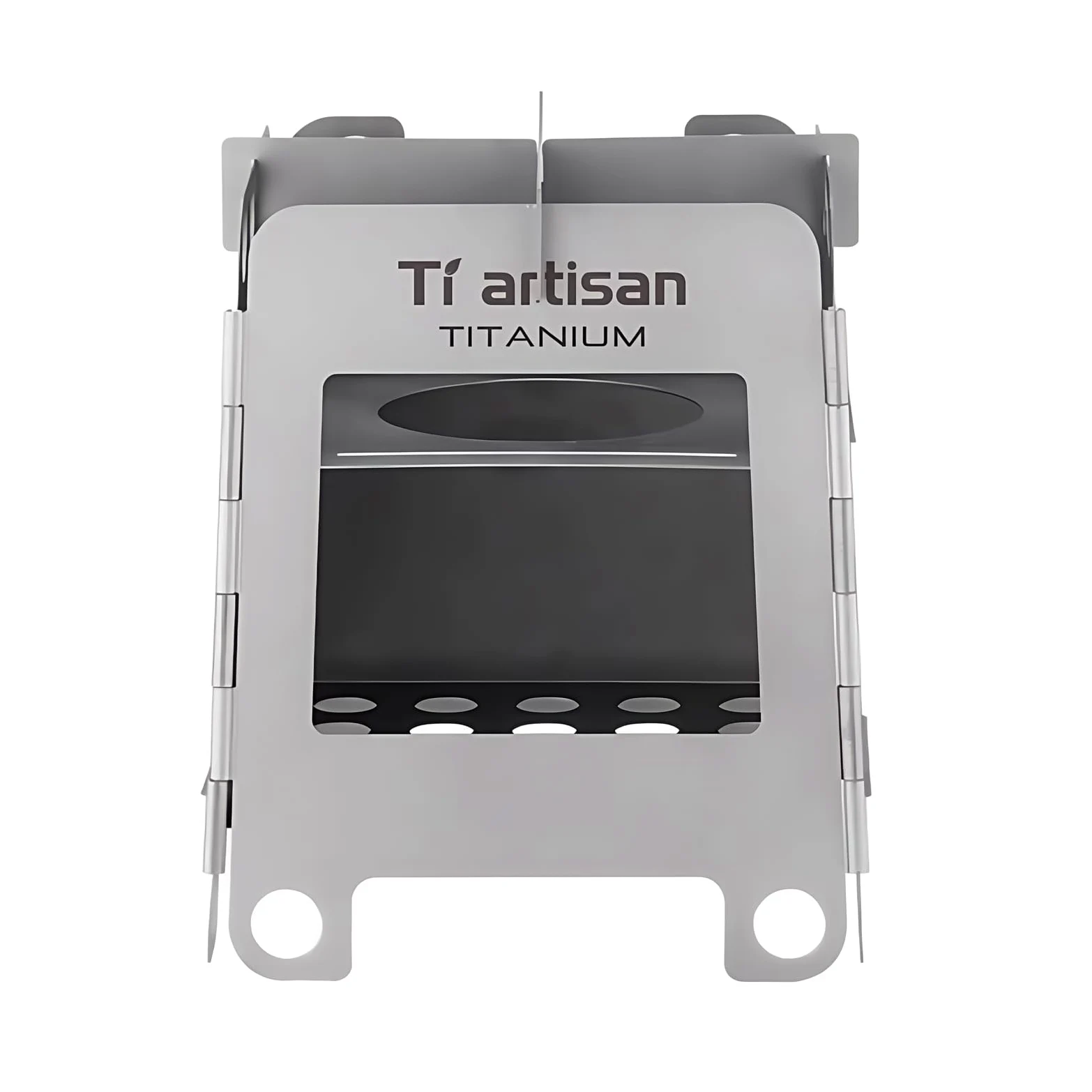 Estufa de leña de titanio plegable portátil con alcohol para acampar al aire libre, camping, picnic, barbacoa (WS007T (grande)