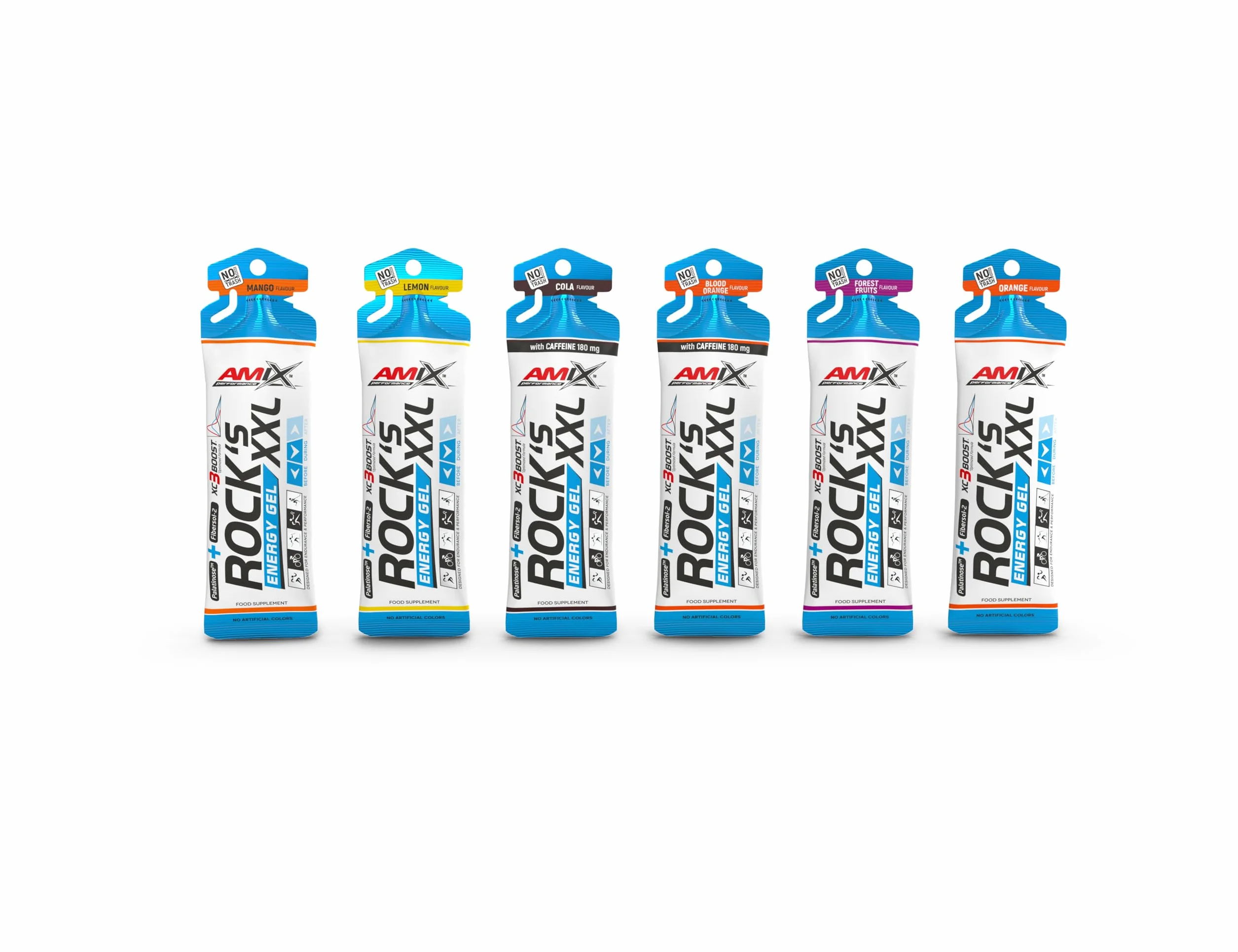 Amix Rock's Energy Gel XXL 24x65g Gel Energetico con Carbohidratos y Vitaminas