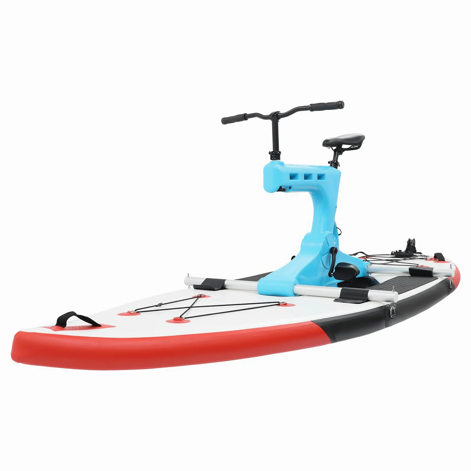 SUP - Kayak inflable para bicicleta acuática con asientos ajustables hasta 100 kg, bicicleta de agua inflable, bote a pedales, pesca inflable para ríos, océanos, lagos, 300 x 105 cm