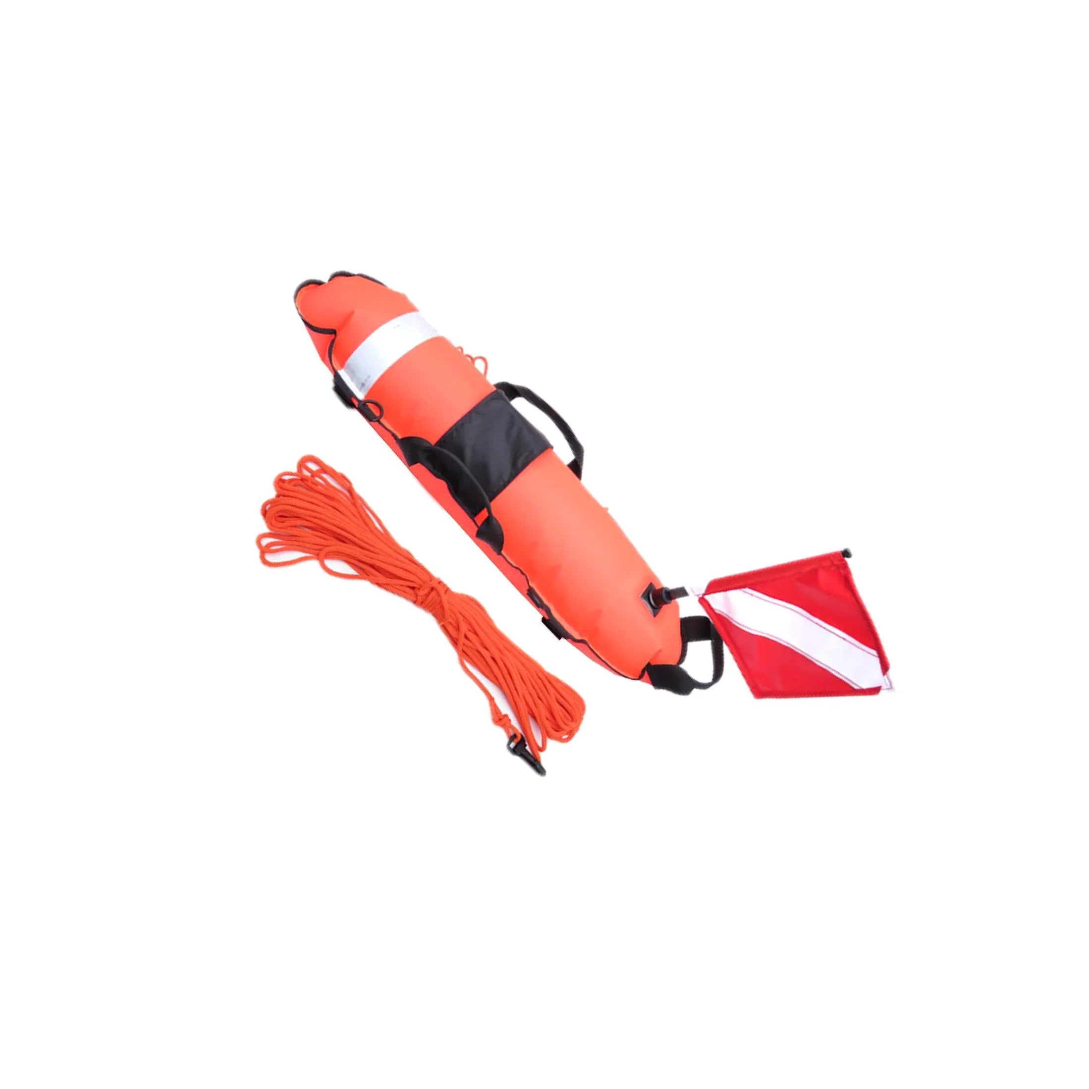 Boya de Buceo fiable, Equipo Esencial para buceadores y apneístas. Resistente y portátil. Boya de Buceo con inflado para señal de Seguridad en el