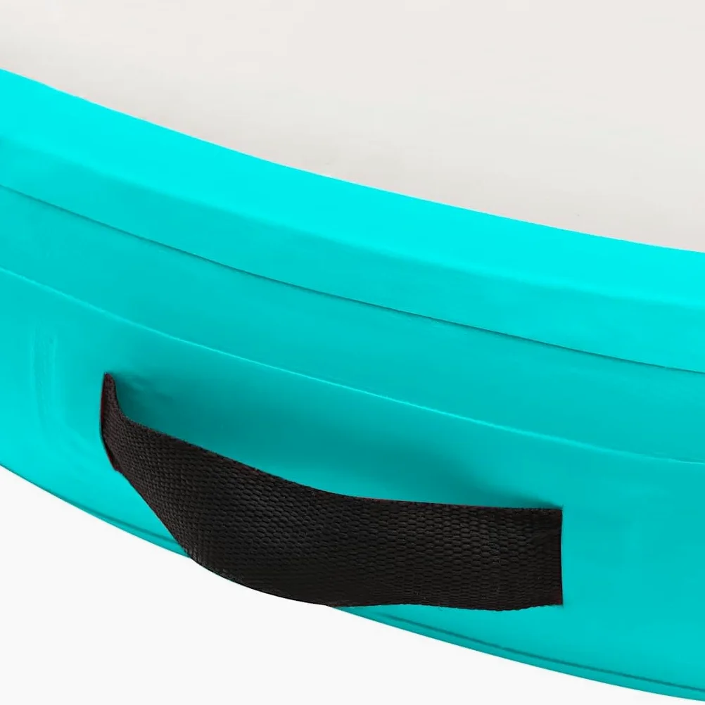 vidaXL Esterilla Inflable de Gimnasia y Bomba Estera Ejercicio Colchoneta Yoga Parque Escuela Clube Deportivo Antideslizante PVC Verde 100x100x10 cm