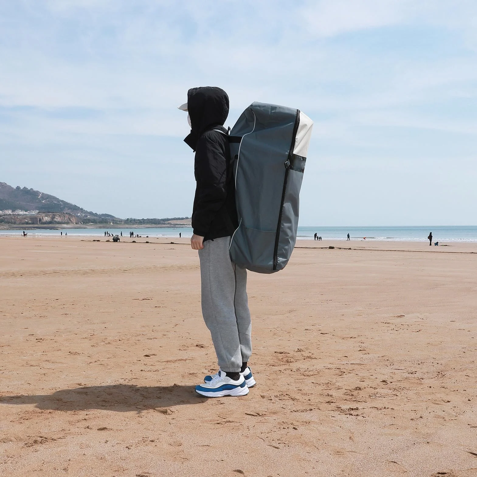 Kavolet Mochila para tabla de surf, bolsa para tabla de surf, bolsa de surf, bolsa de surf, bolsa de viaje para SUP hinchable, tabla de remo, bolsa de transporte, mochila de transporte con cremallera