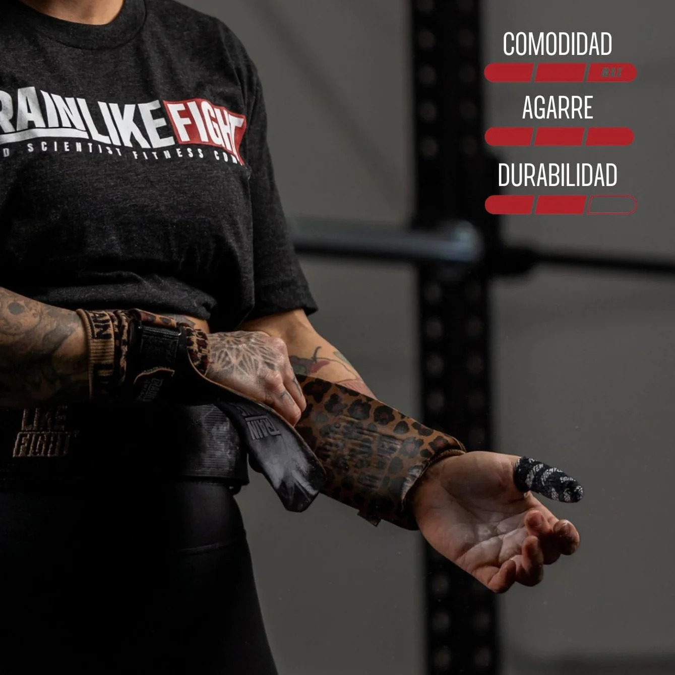 TRAINLIKEFIGHT Icon 0H Estampadas - Calleras Unisex para Cross Training, Calistenia, Gimnasia, Protección para Tus Manos, Previenen la aparición de Callos y heridas