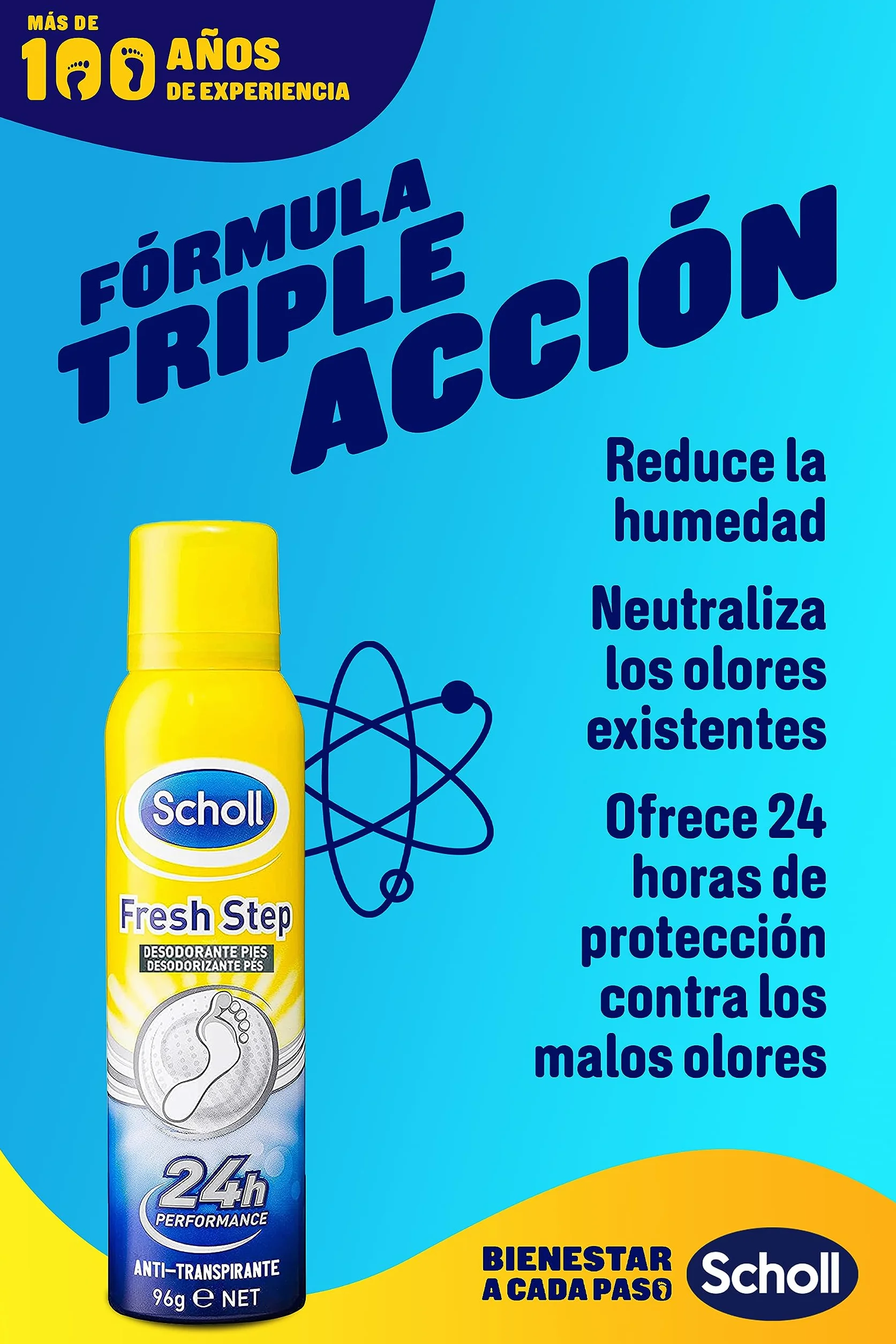 Dr. Scholl's Fresh Step Desodorante para Pies Antitranspirante 24h 150ml