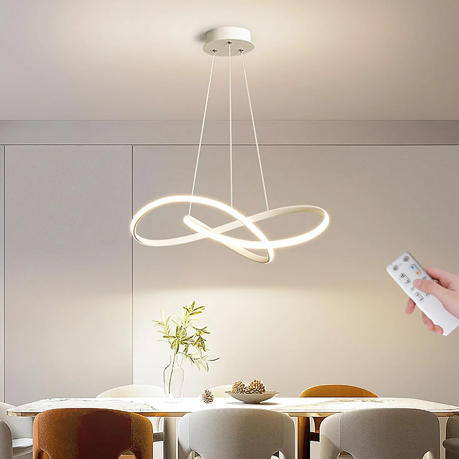 LED Lampara Techo Colgante 30W Regulable Altura Ajustable 50cm