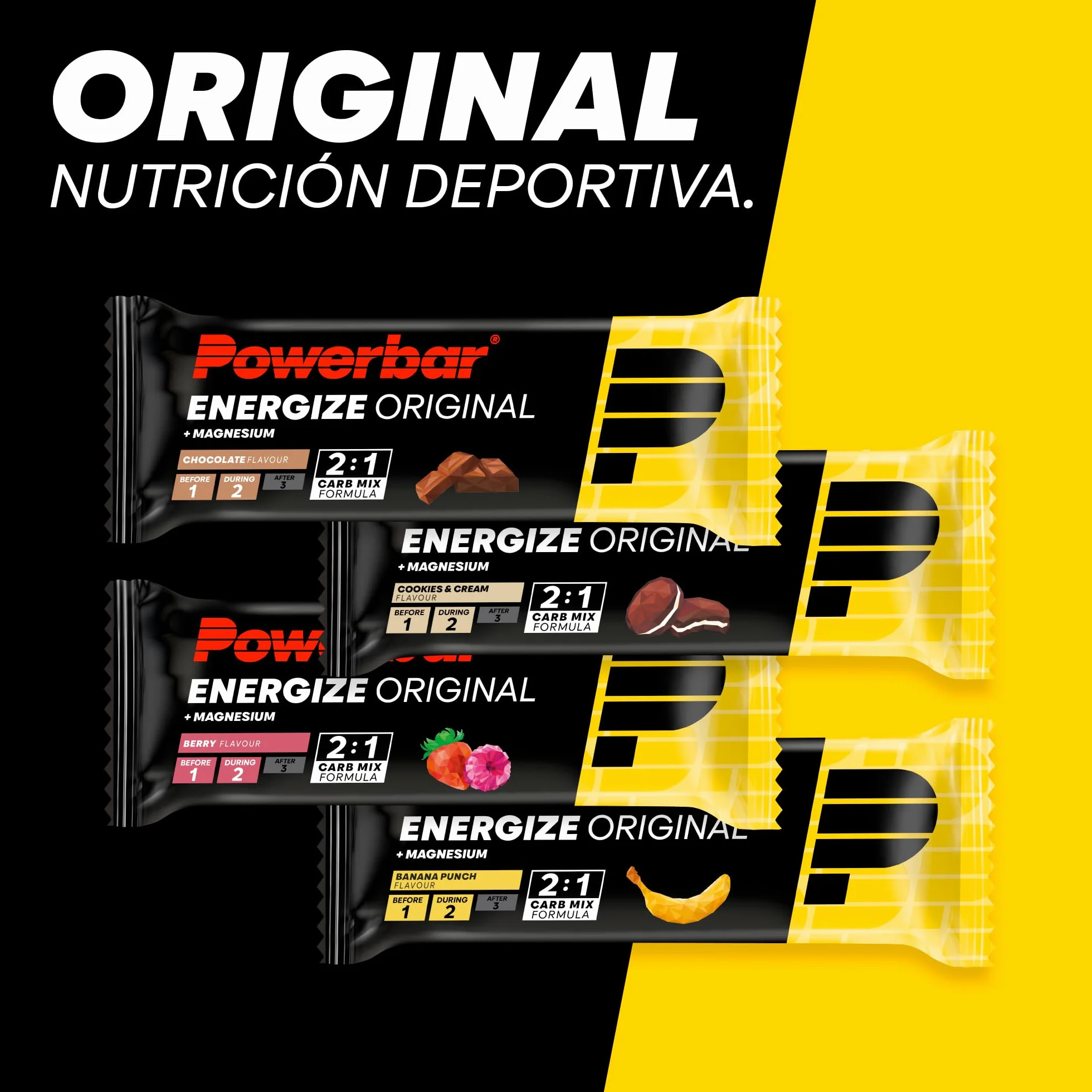 Powerbar Energize Original Cookies&Cream 15x55g Barritas energéticas con magnesio y sodio
