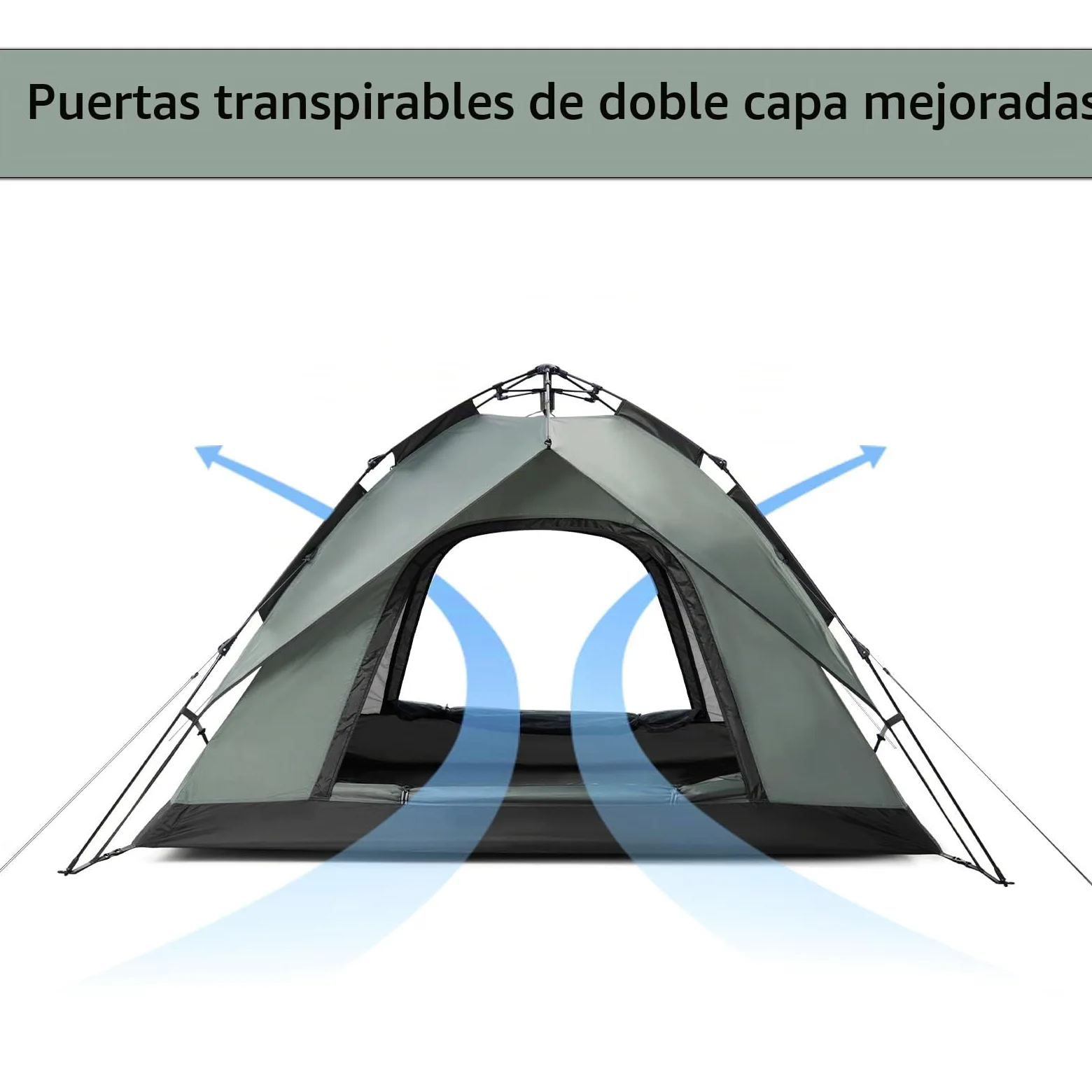 Naturehike Tiendas Instantáneas Carpa para Acampar Automática 3/4 Personas Carpa Domo de Dos Pisos Carpa Familiar Grande con Bolsa de Transporte