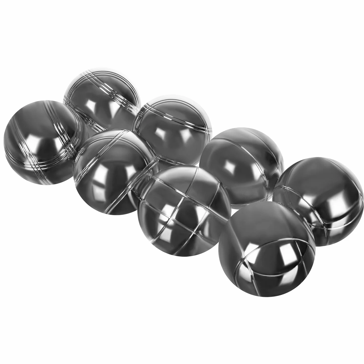 KRUZZEL Juego de petanca 8 bolas metal + madera cinta métrica maletín transporte