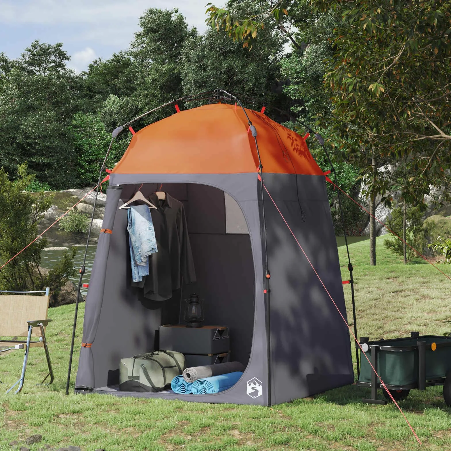 Tienda Instantánea 2 Personas Liberación Rápida Gris y Naranja,Deportes,Actividades al Aire Libre,Camping y Senderismo,Tiendas de campaña,4.85kg-42008395