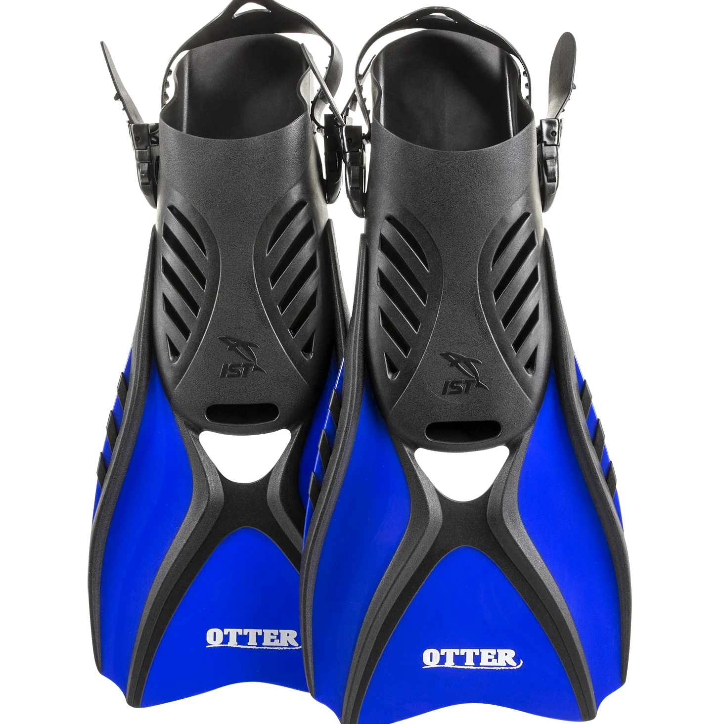 IST FK31 Otter Aletas de natación para Trekking, compactas y Cortas con talón Abierto y Correas Ajustables para Viajes