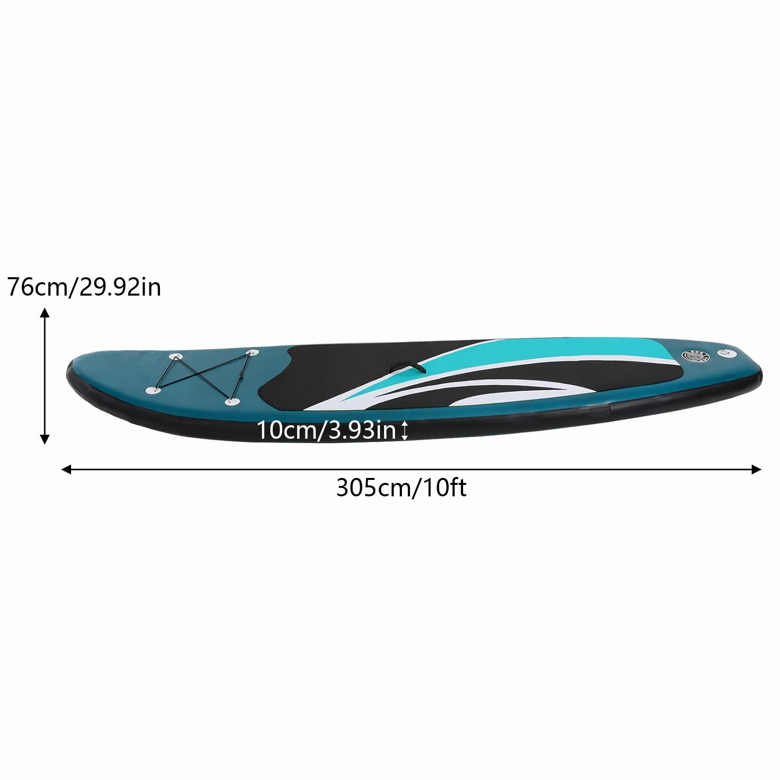 Juego de tabla inflable de hasta 150 kg, equipamiento deportivo para deportes acuáticos | Stand Up Paddling Board, Green Surfboard-Set Stabil Leicht VollSet Tragetasche Paddling Finnen Luftpumpe Leash Repair Kit