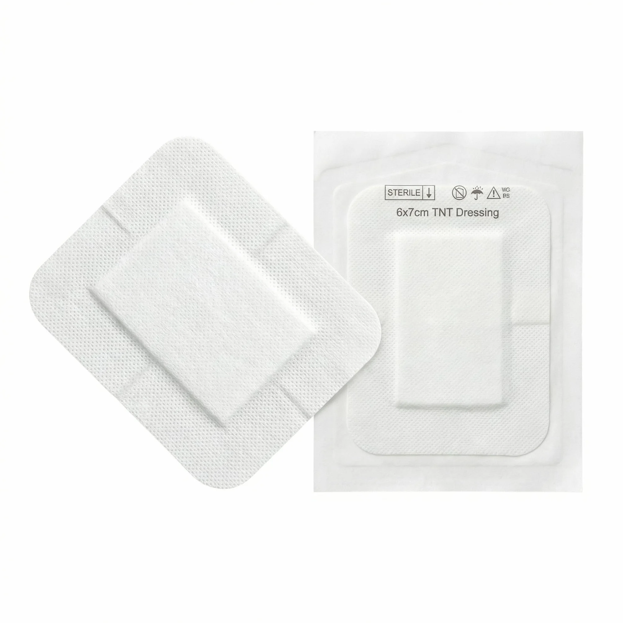 KMINA Apósitos Adhesivos de TNT Estériles 6x7 cm 1600 unidades