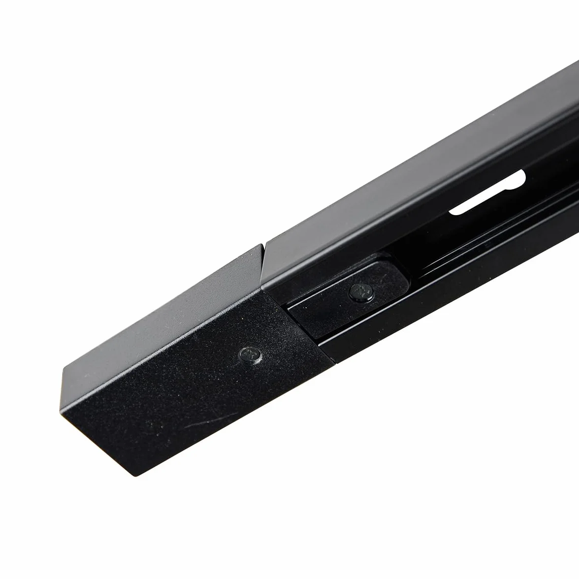 QAZQA Jeana Acero Alargada Sistema de carril monofásico 4 focos negro LED 4x50W
