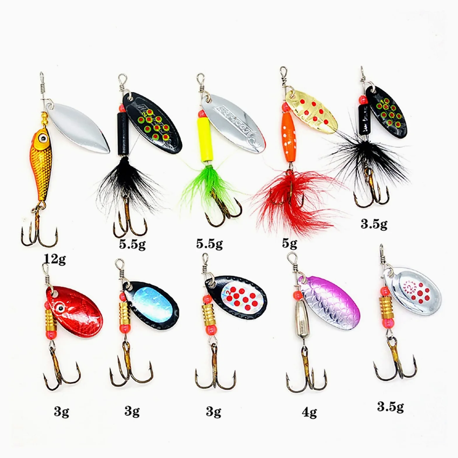 Señuelos de Pesca Conjunto de cebo con lentejuelas de lentejuelas cebos de metal cebo pesquero señuelo triple ganchos artificial cebo pica pesca tackle 1 0PCS Cebos Artificiales ( Color : B )