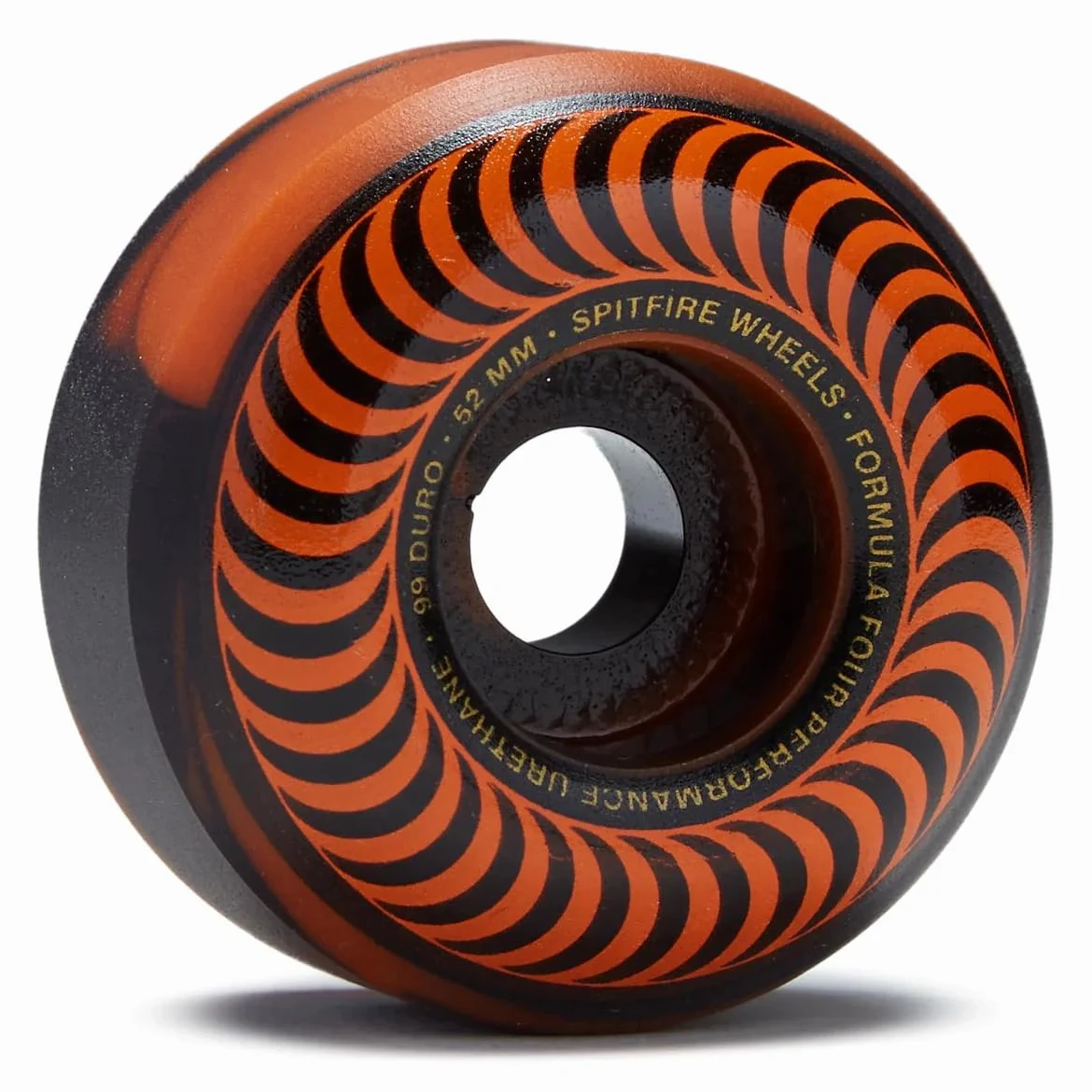 Spitfire Ruedas de monopatín de 52 mm F4 99A Swirl Classic negro/naranja