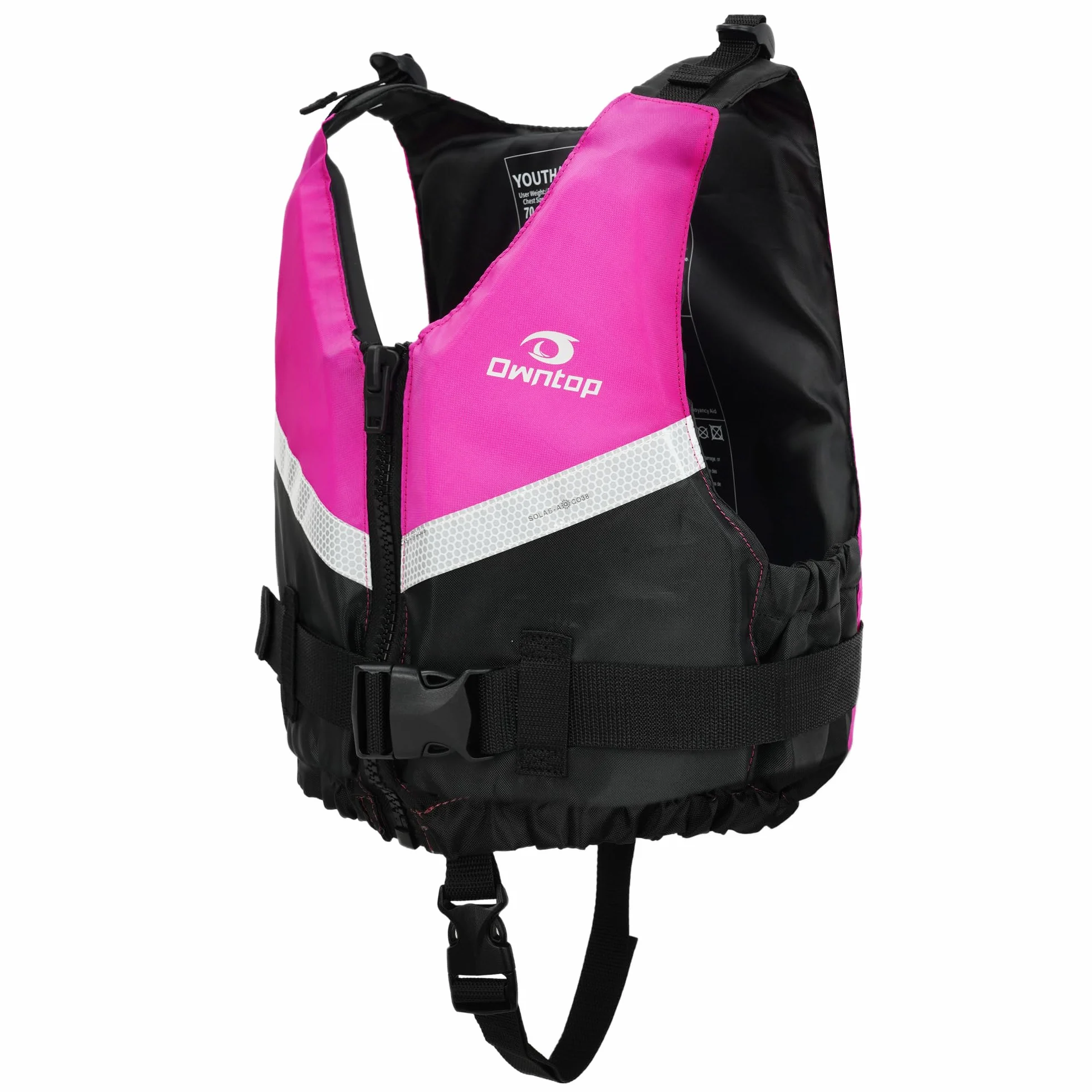 Owntop Chaleco de Natación para Jóvenes y Niños, Chaleco de Flotabilidad Ligero Unisex, Ayuda a la Flotabilidad Ajustable con Correa Inguinal Cómoda para Kayak, Pesca, Natación